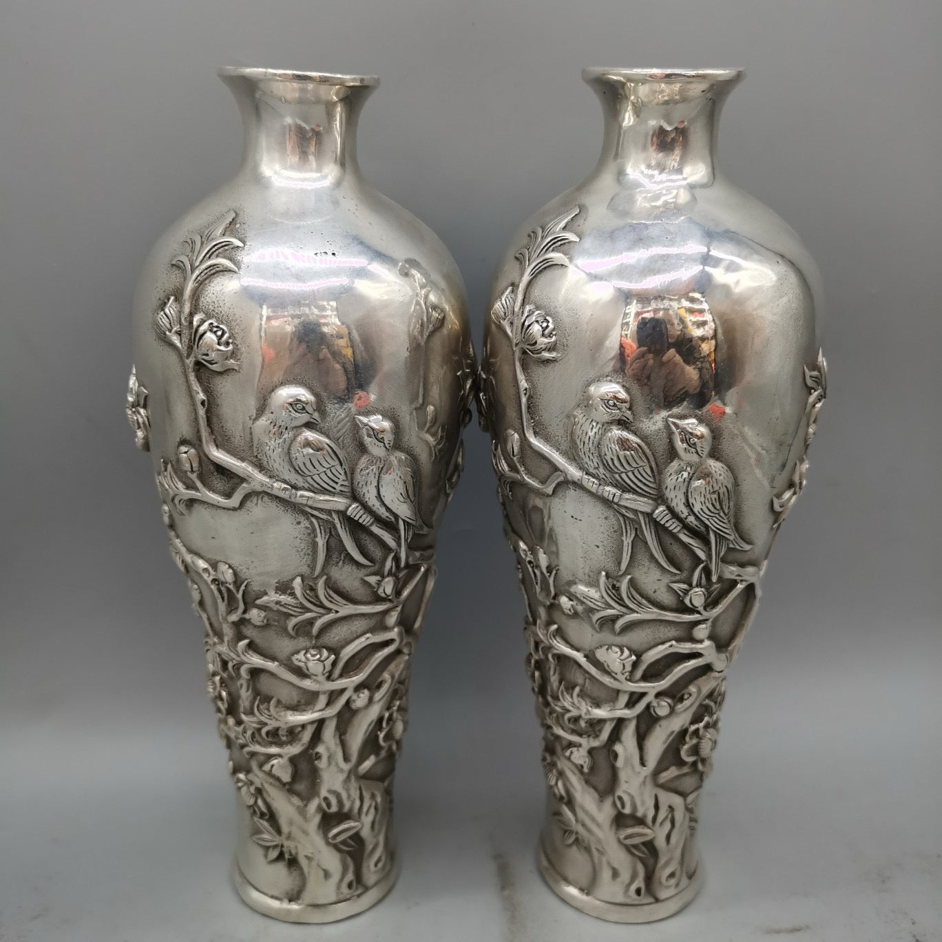 White copper home vase ornaments