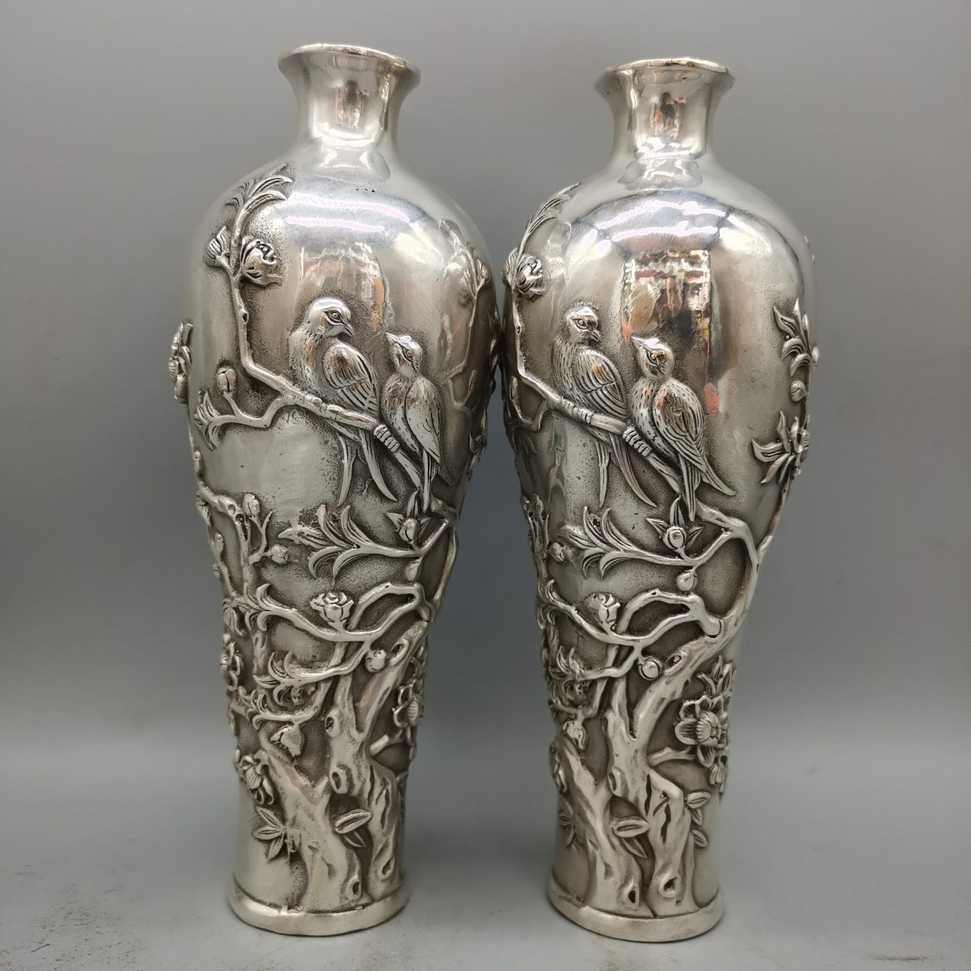 White copper home vase ornaments