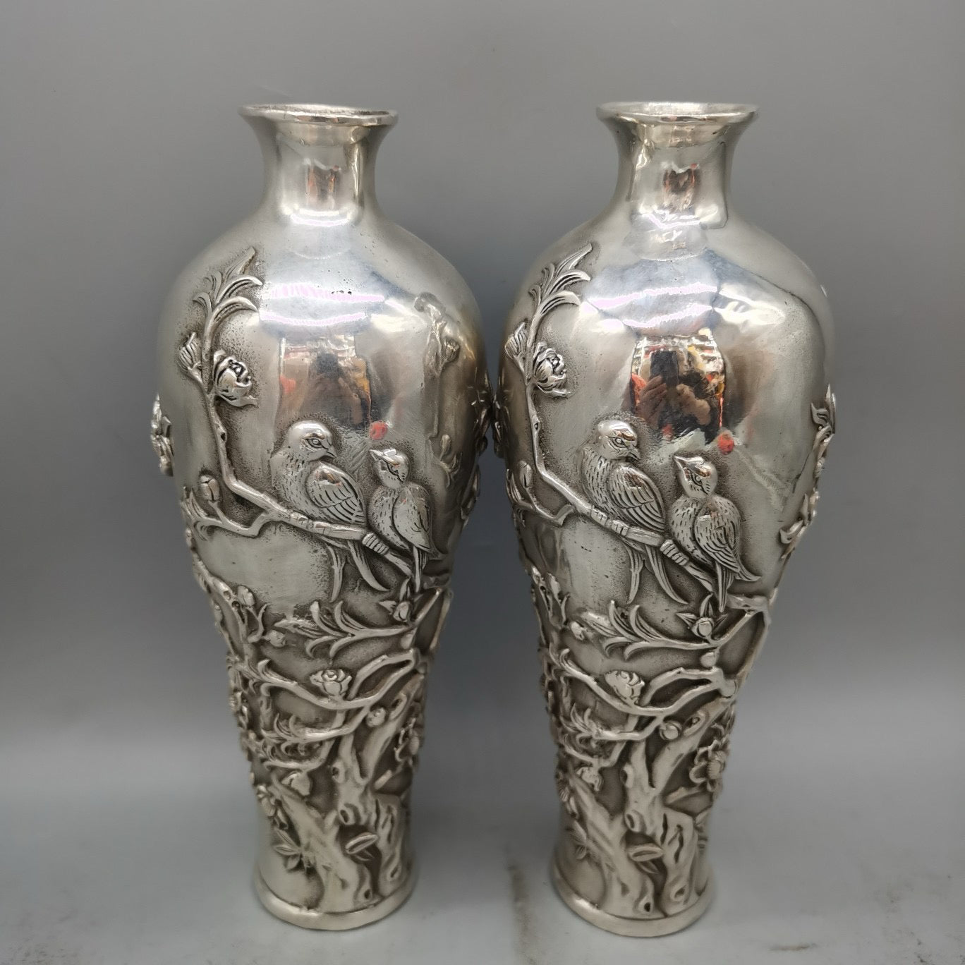 White copper home vase ornaments