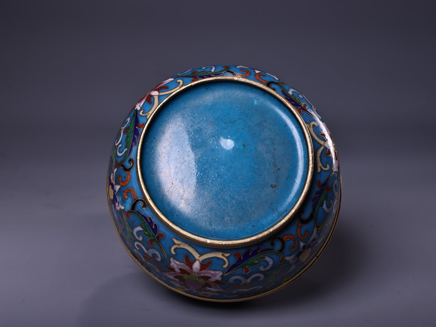 Pure copper body gilded filigree enamel cloisonn é jewelry box