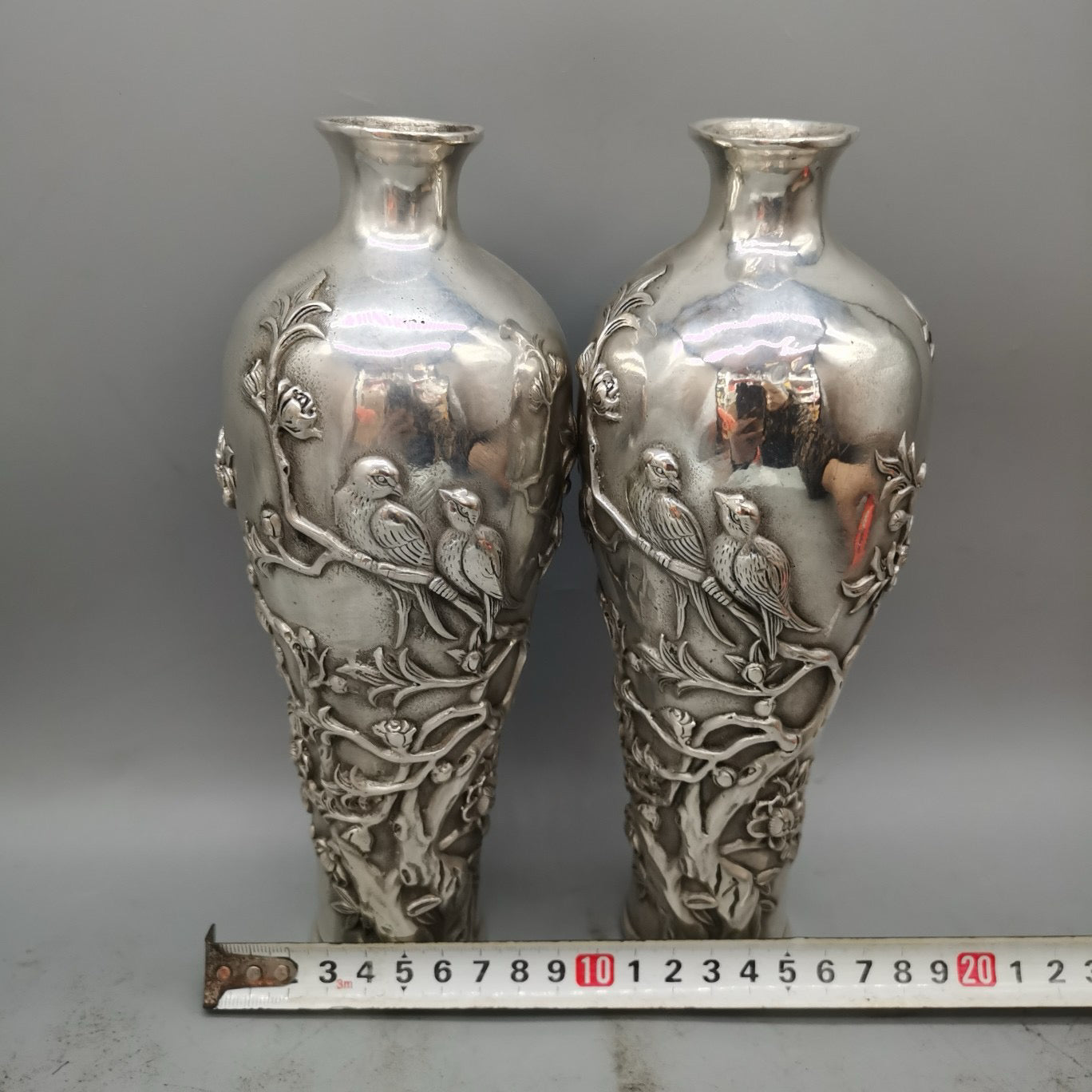 White copper home vase ornaments