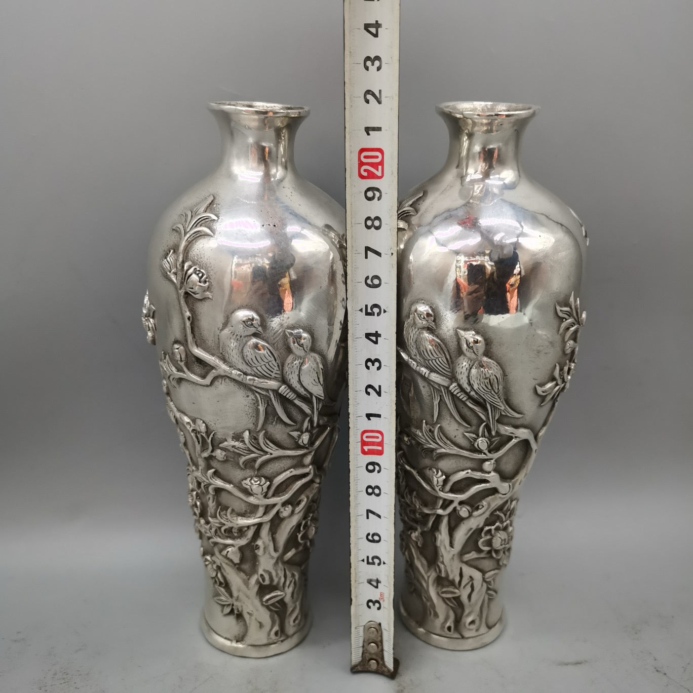 White copper home vase ornaments