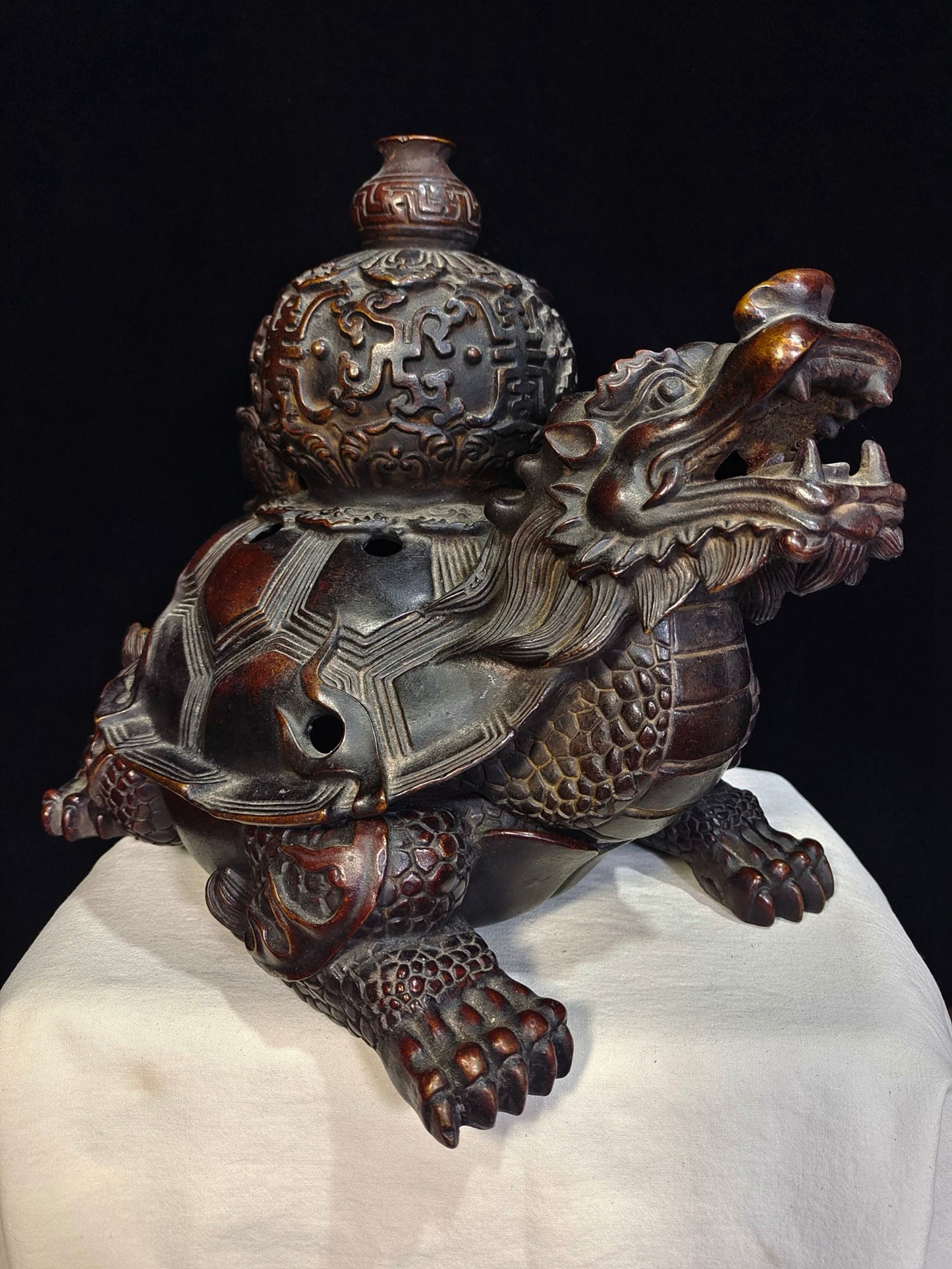Pure copper dragon turtle longevity fumigation furnace