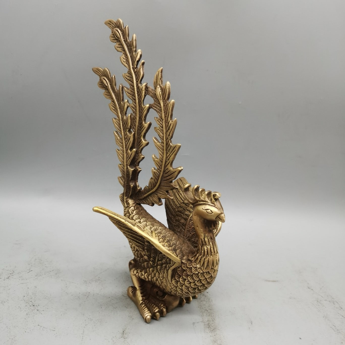 Brass Vermilion Bird Ornament