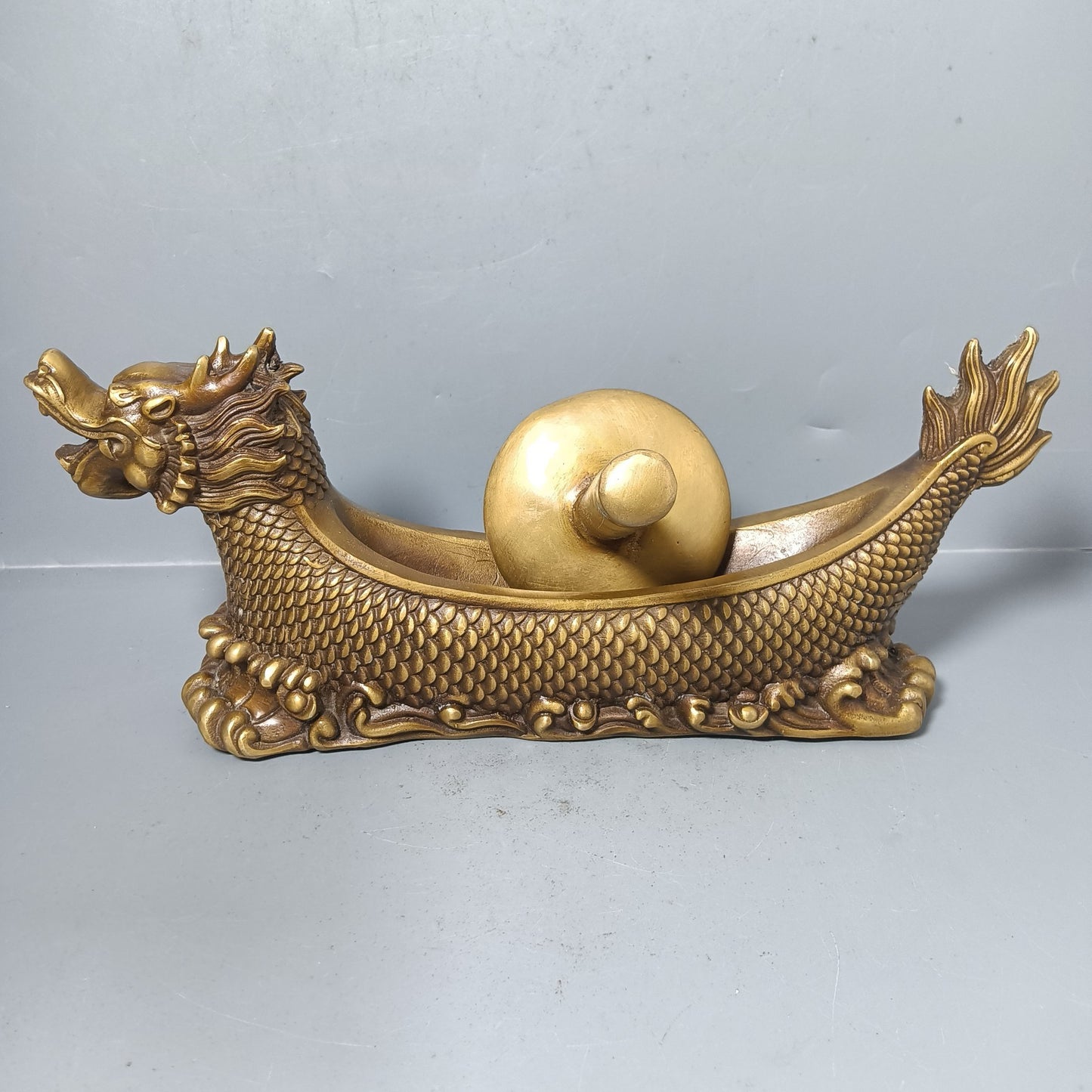 Chinese antique pure copper medicine roller ornament