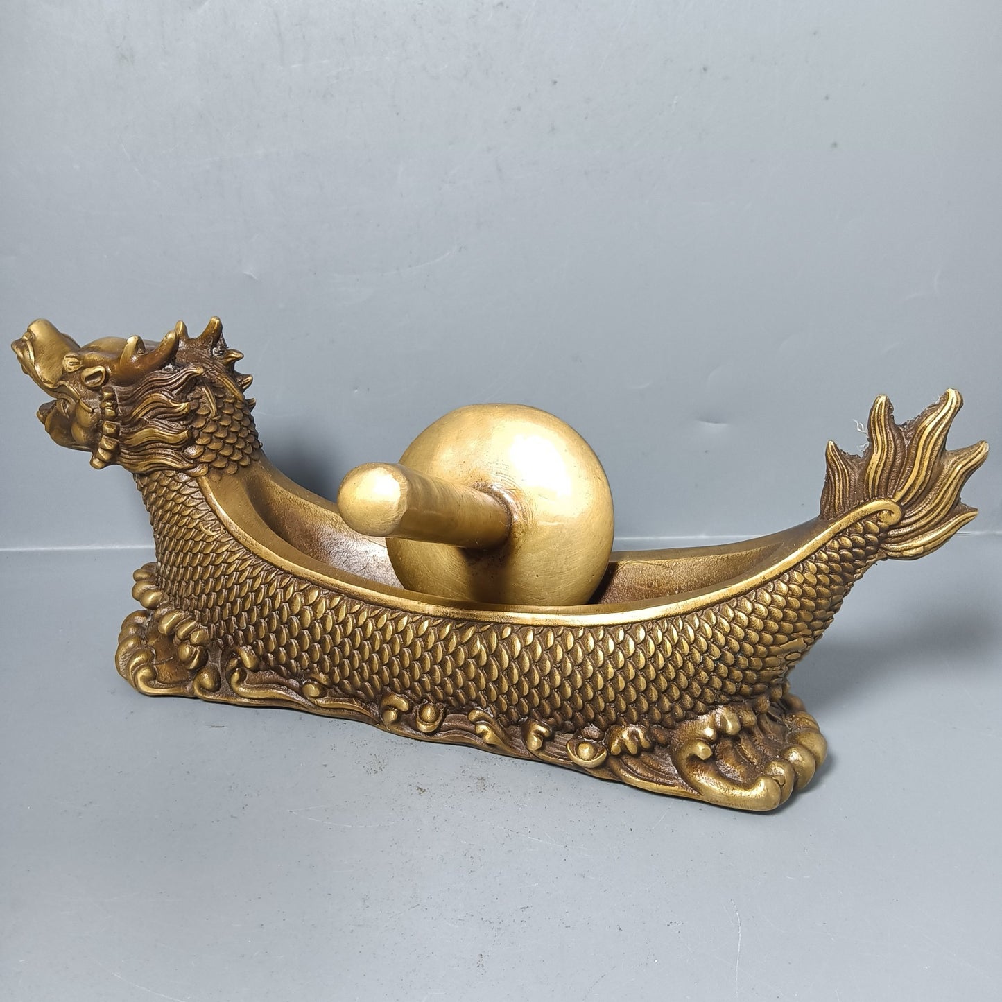 Chinese antique pure copper medicine roller ornament