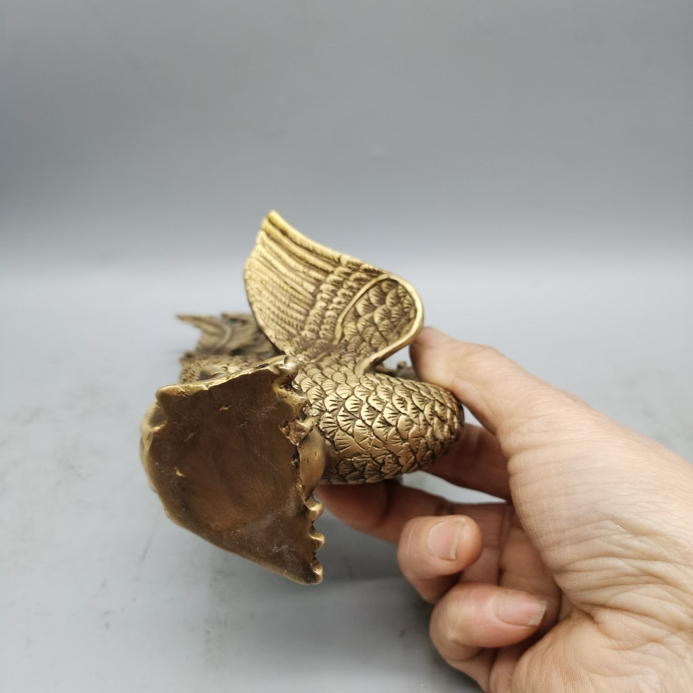 Brass Vermilion Bird Ornament