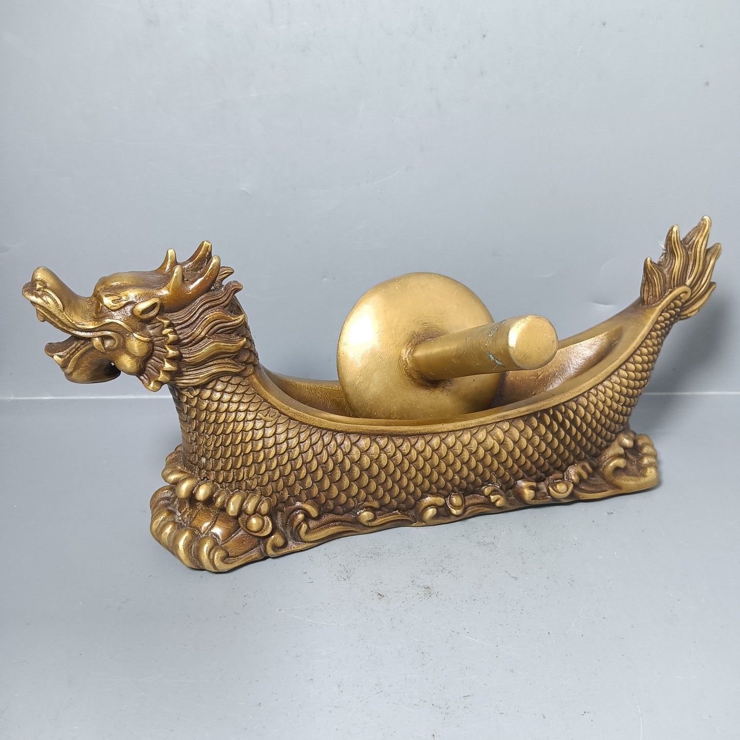 Chinese antique pure copper medicine roller ornament