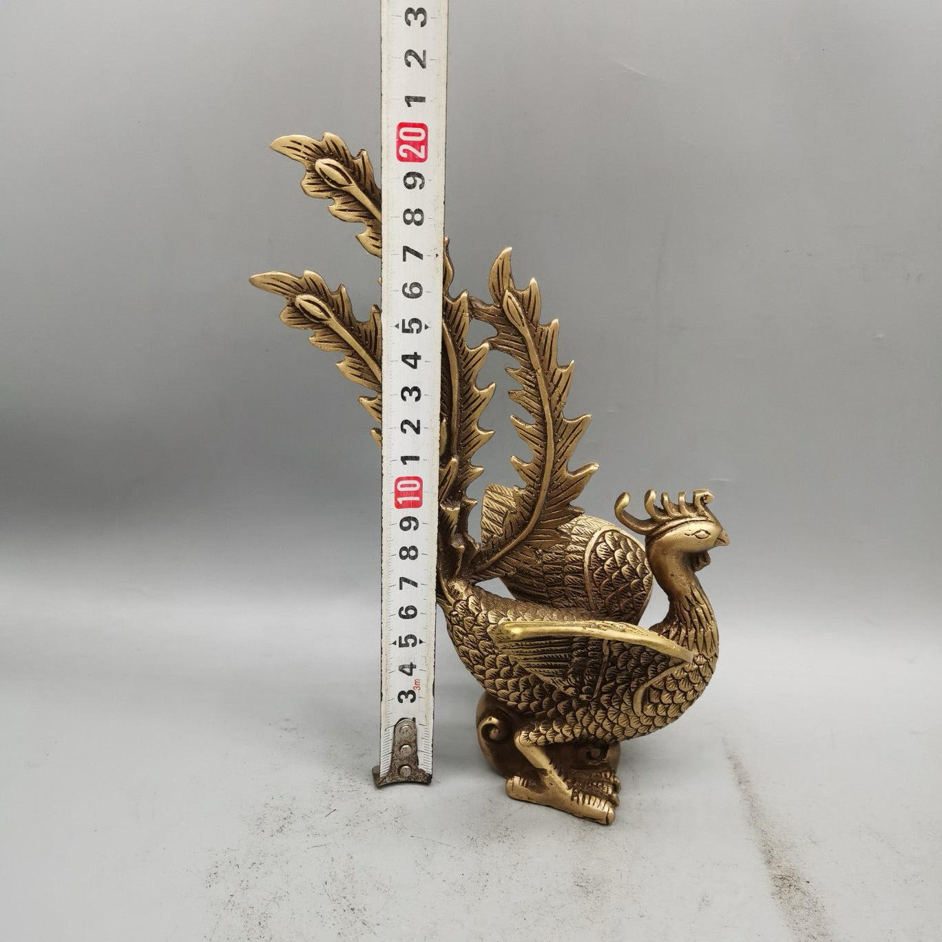 Brass Vermilion Bird Ornament
