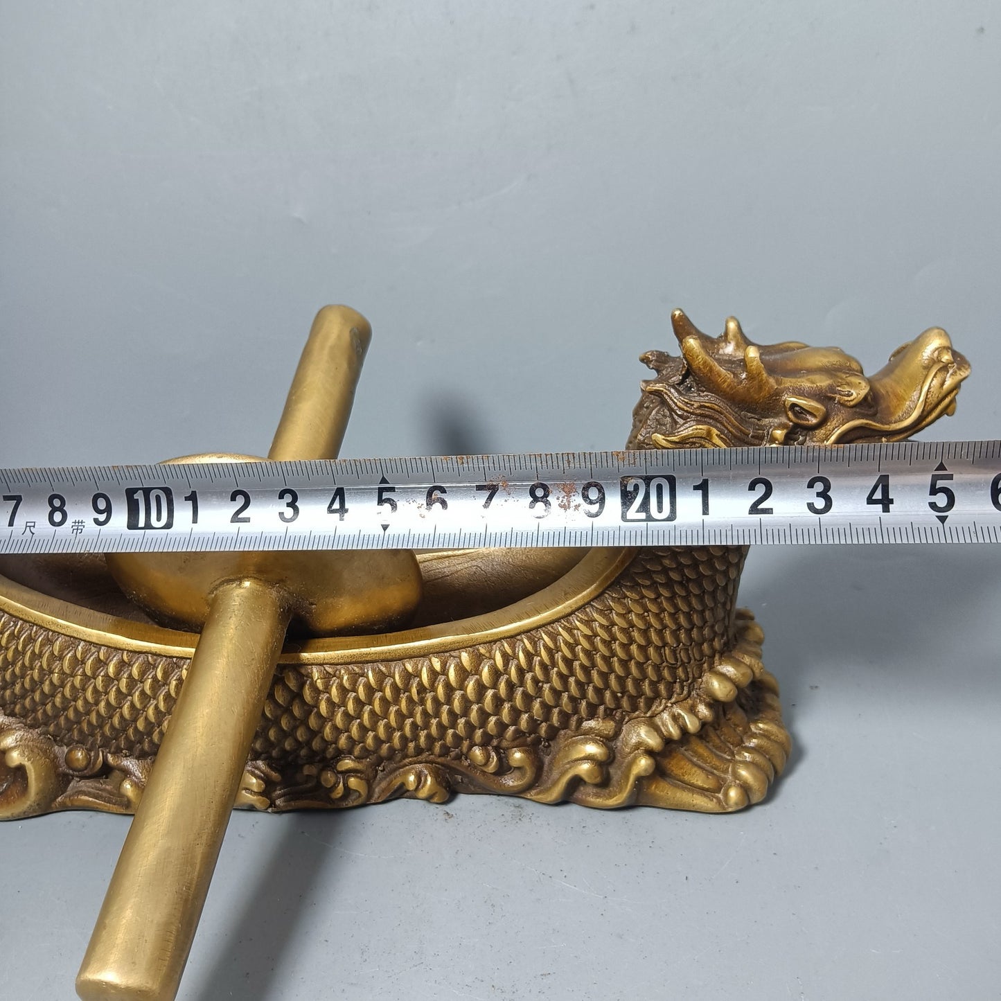 Chinese antique pure copper medicine roller ornament