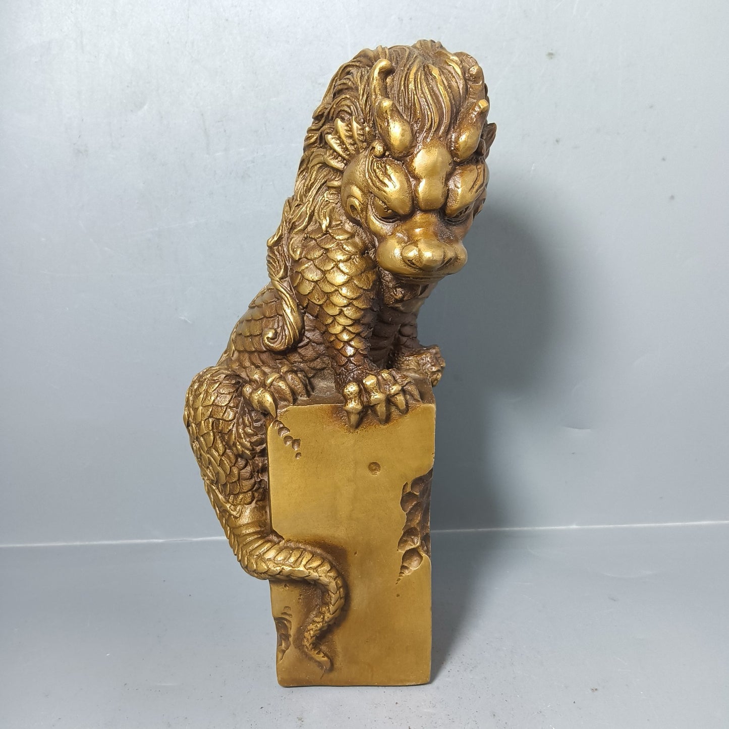 Chinese antique pure copper blue water faucet ornaments