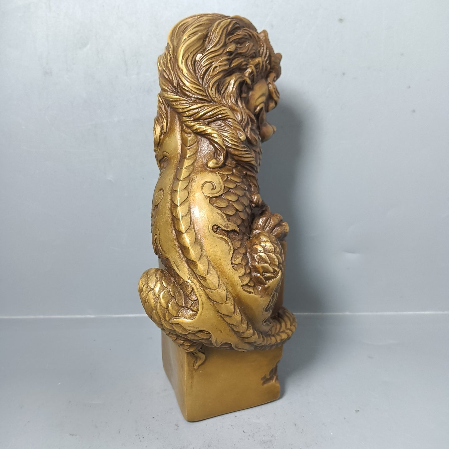 Chinese antique pure copper blue water faucet ornaments