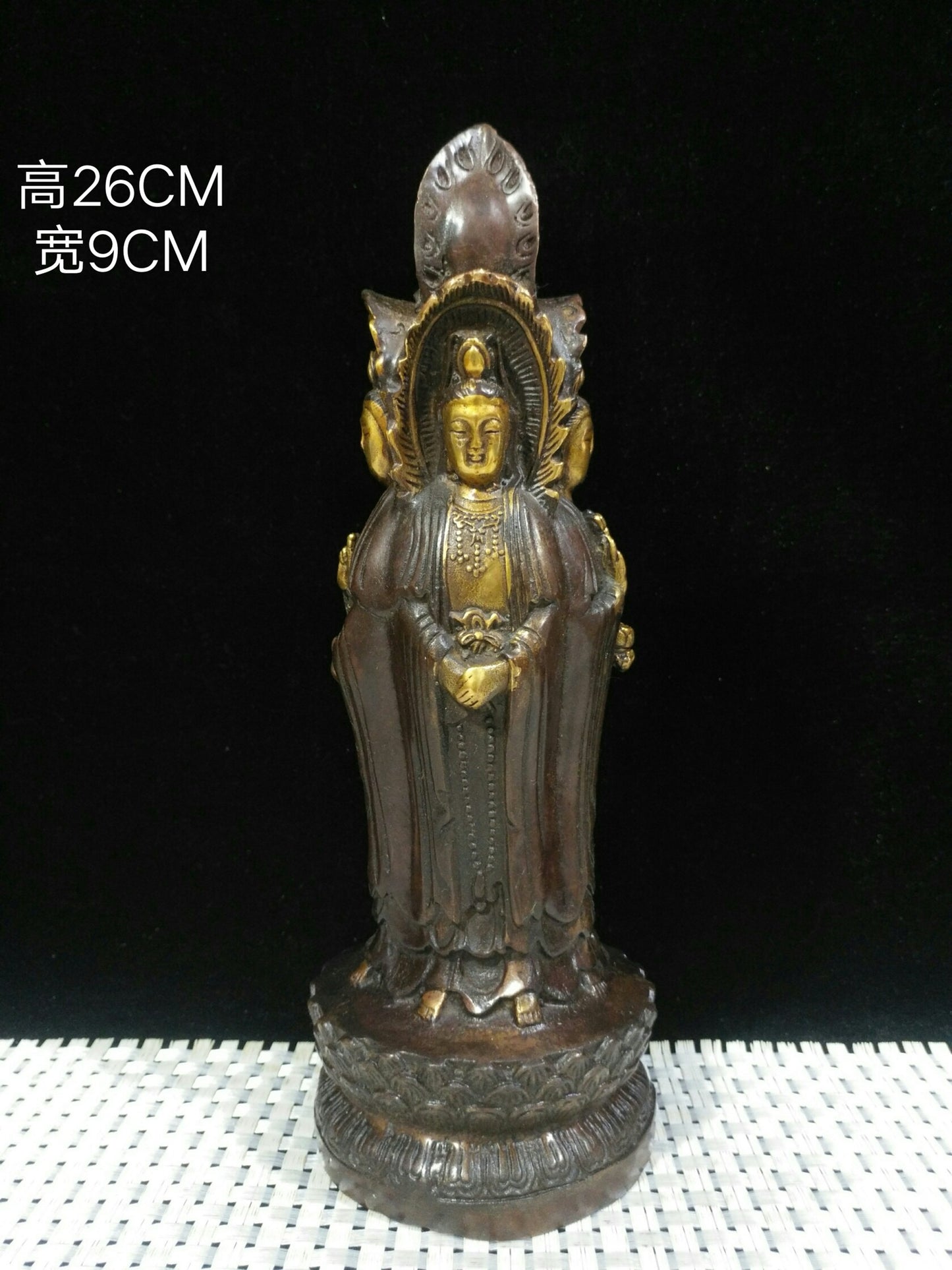 Pure copper four sided Guanyin Bodhisattva
