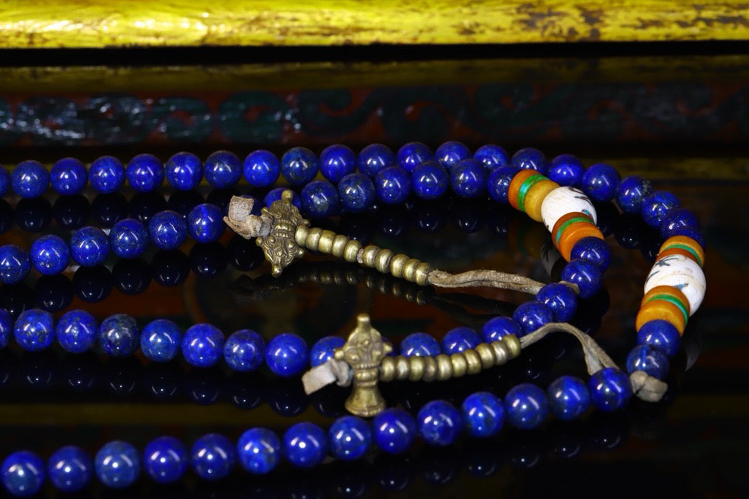 Natural Lapis lazuli Buddha beads
