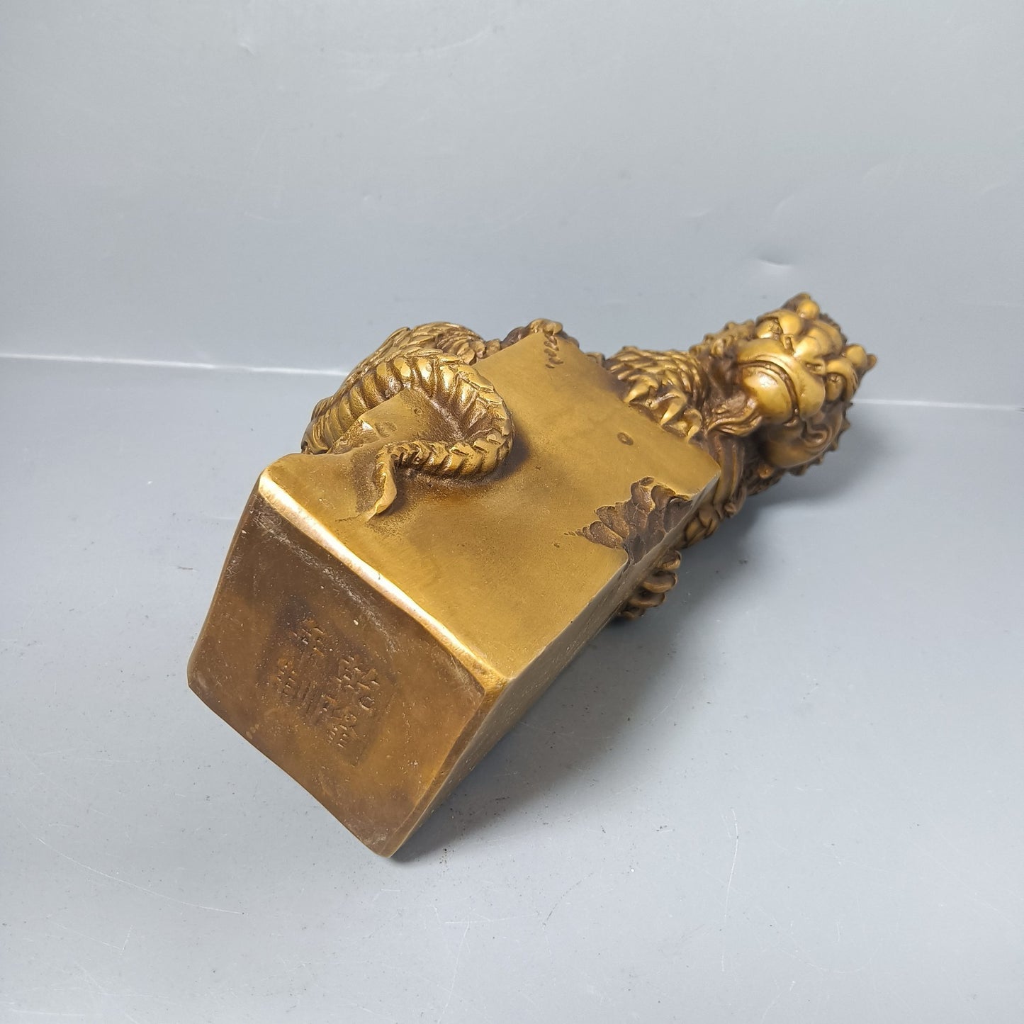 Chinese antique pure copper blue water faucet ornaments