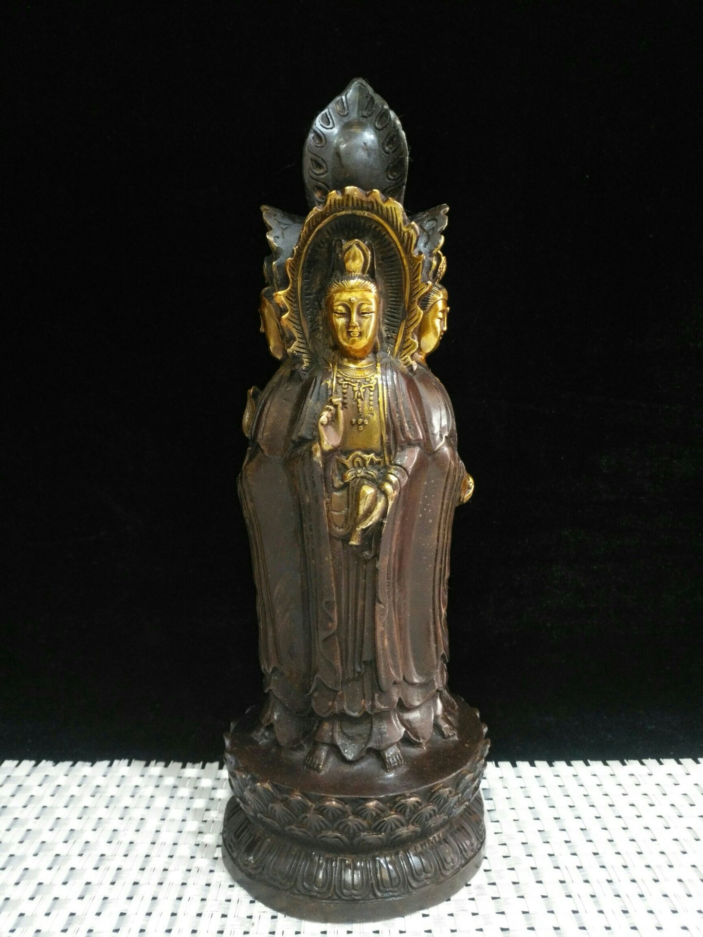 Pure copper four sided Guanyin Bodhisattva