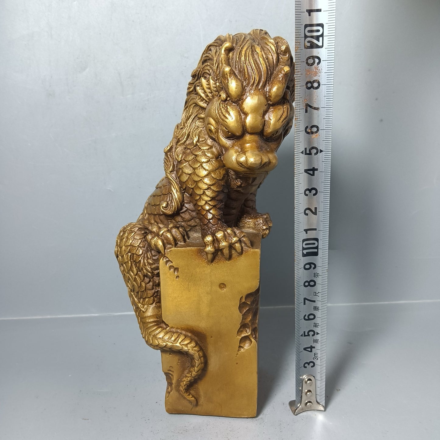 Chinese antique pure copper blue water faucet ornaments
