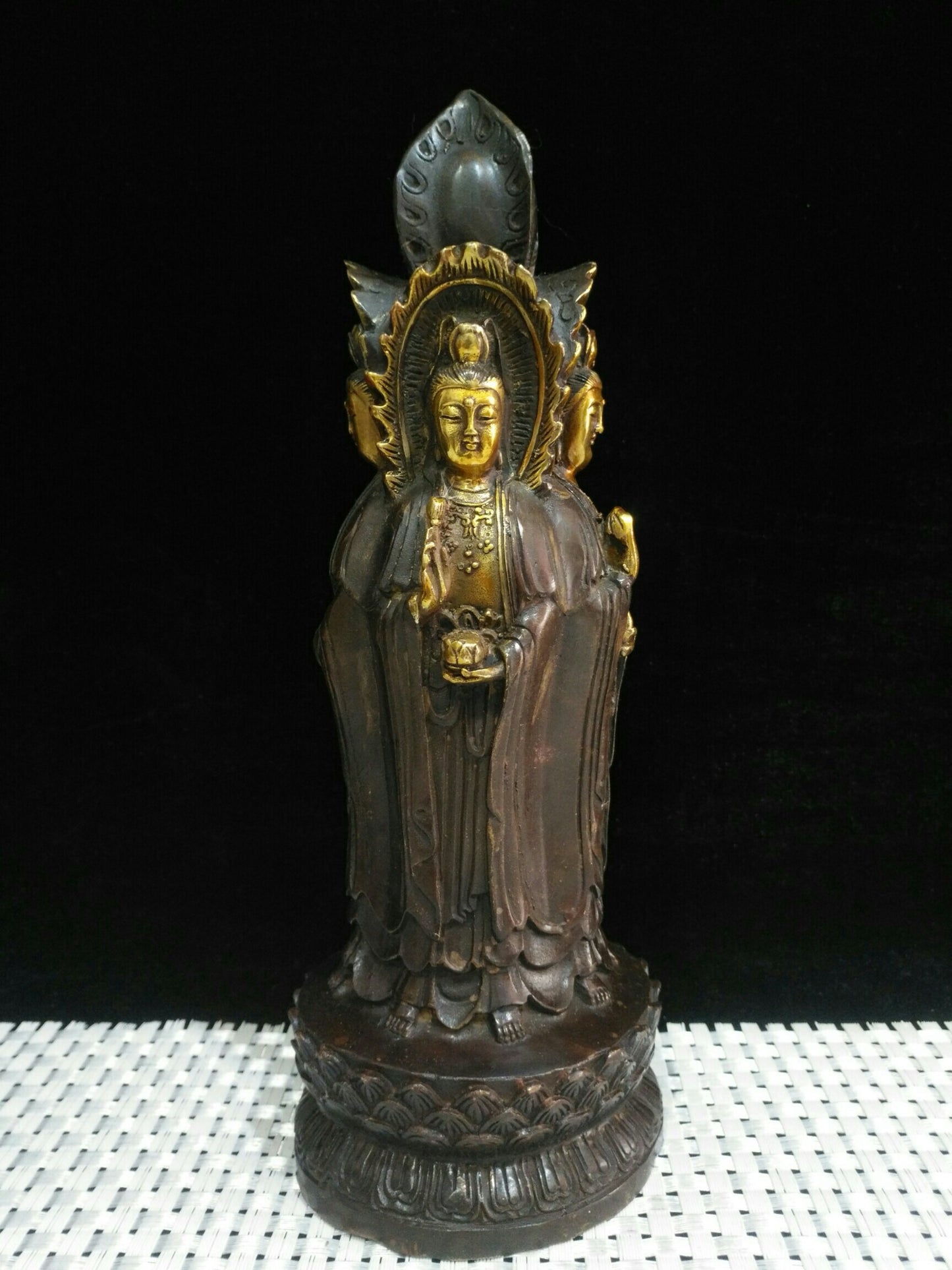 Pure copper four sided Guanyin Bodhisattva