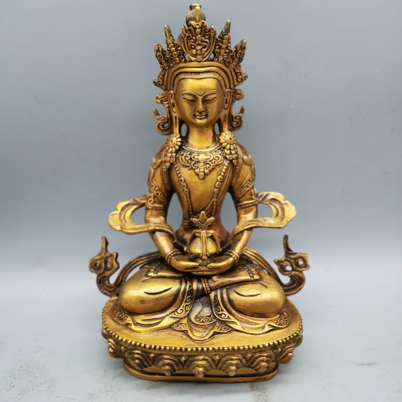 Pure copper gilded Buddha statue