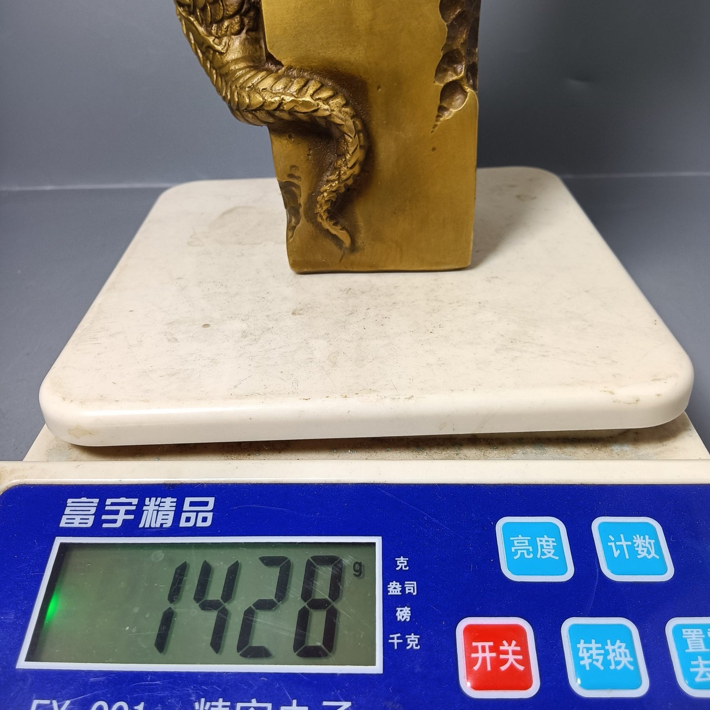 Chinese antique pure copper blue water faucet ornaments