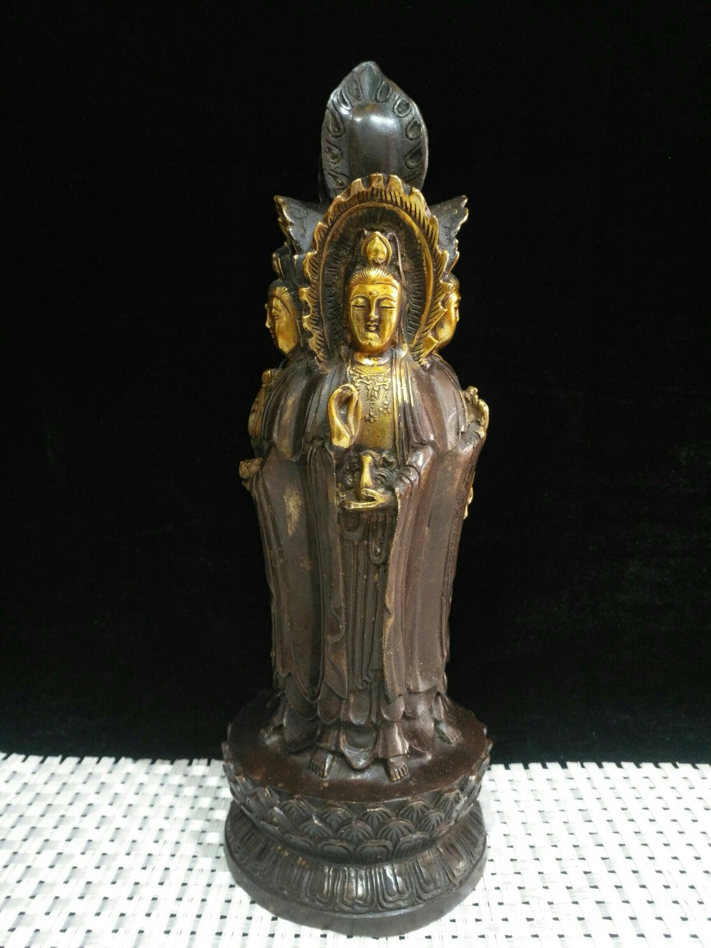 Pure copper four sided Guanyin Bodhisattva