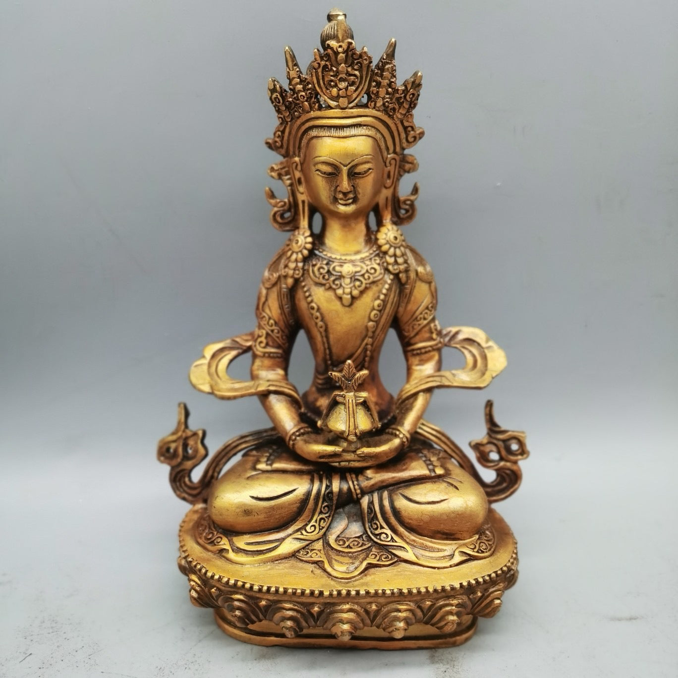 Pure copper gilded Buddha statue