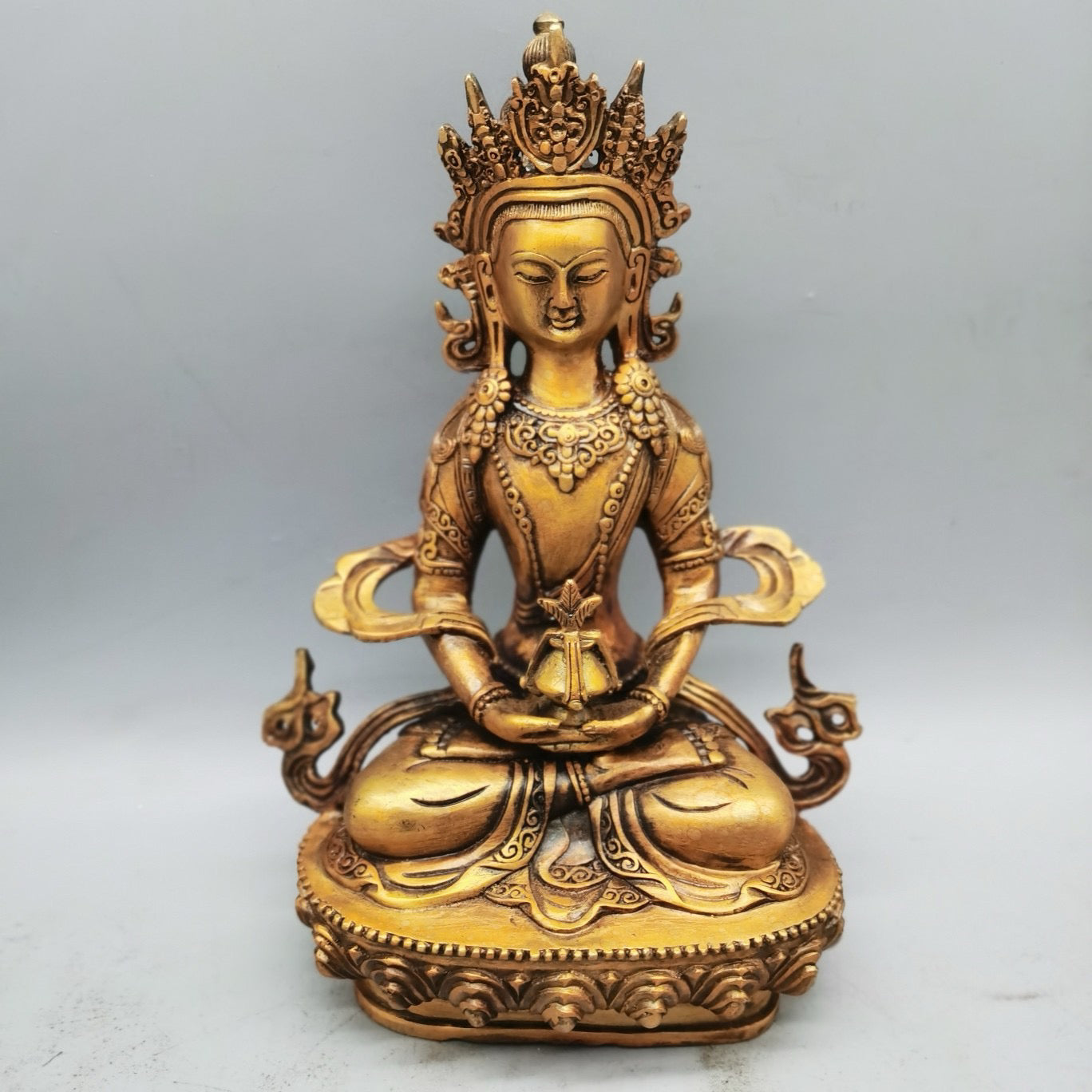 Pure copper gilded Buddha statue