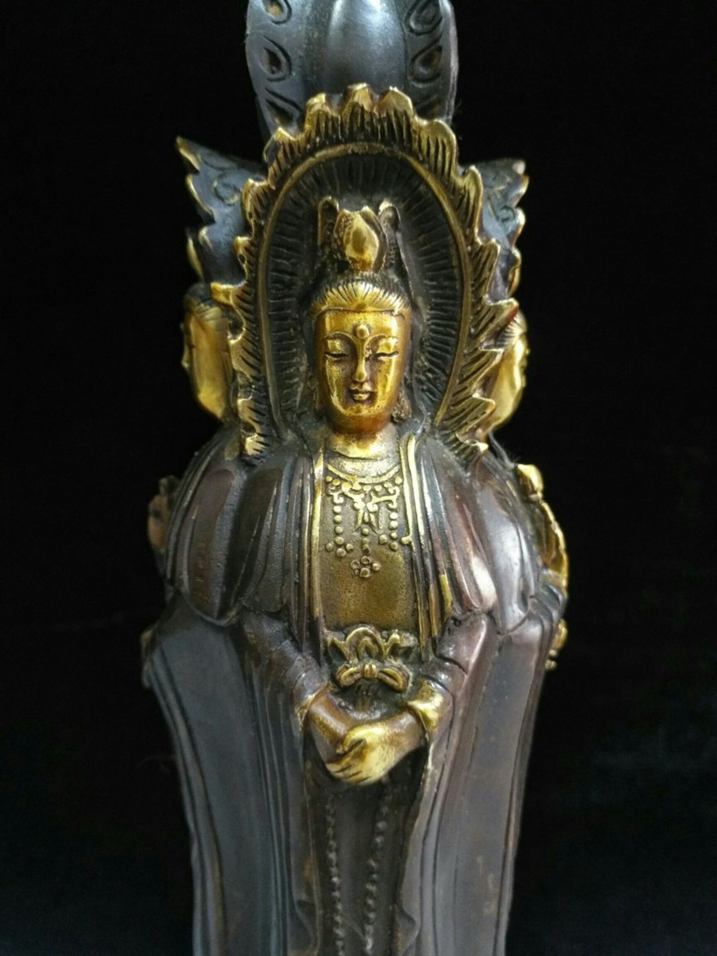 Pure copper four sided Guanyin Bodhisattva