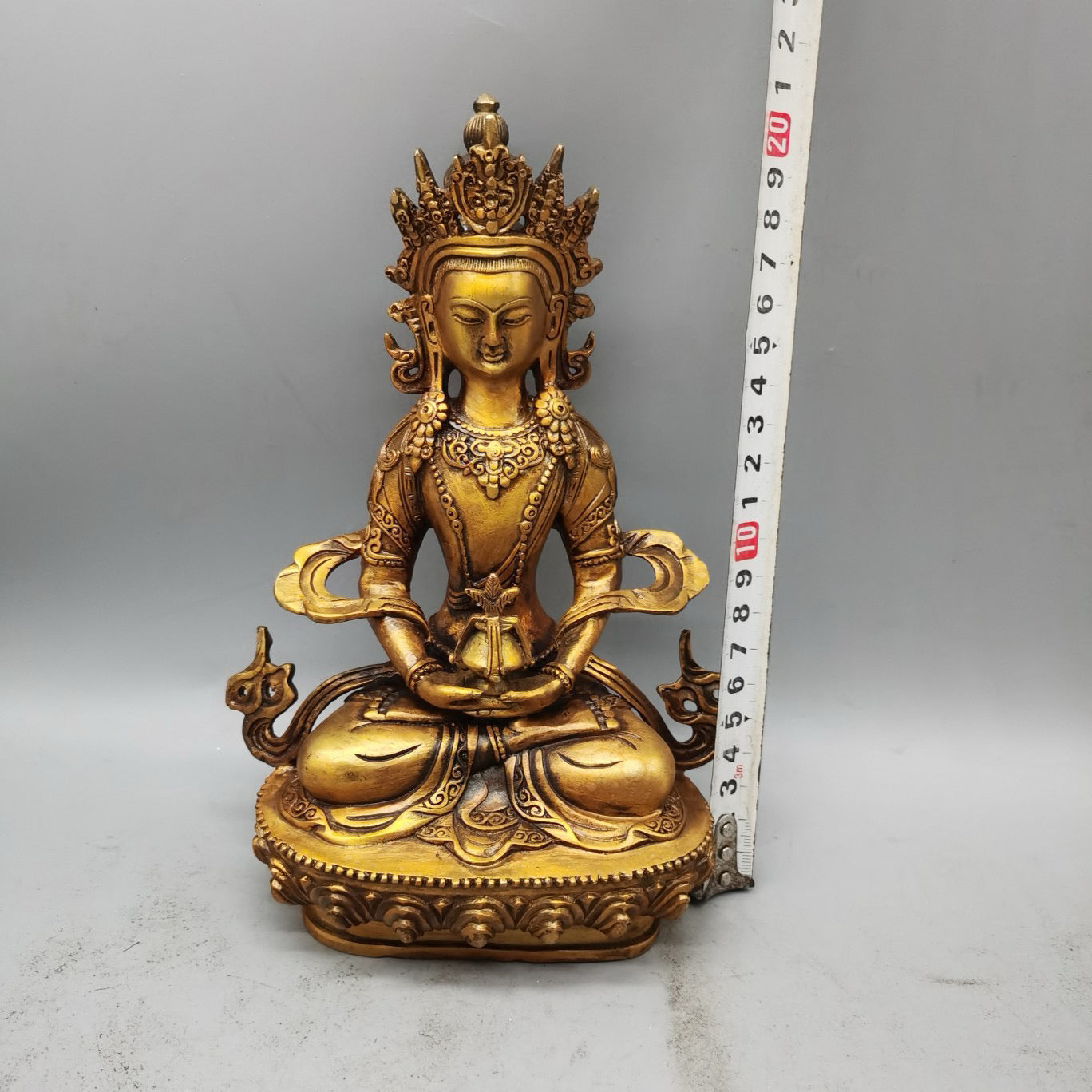 Pure copper gilded Buddha statue