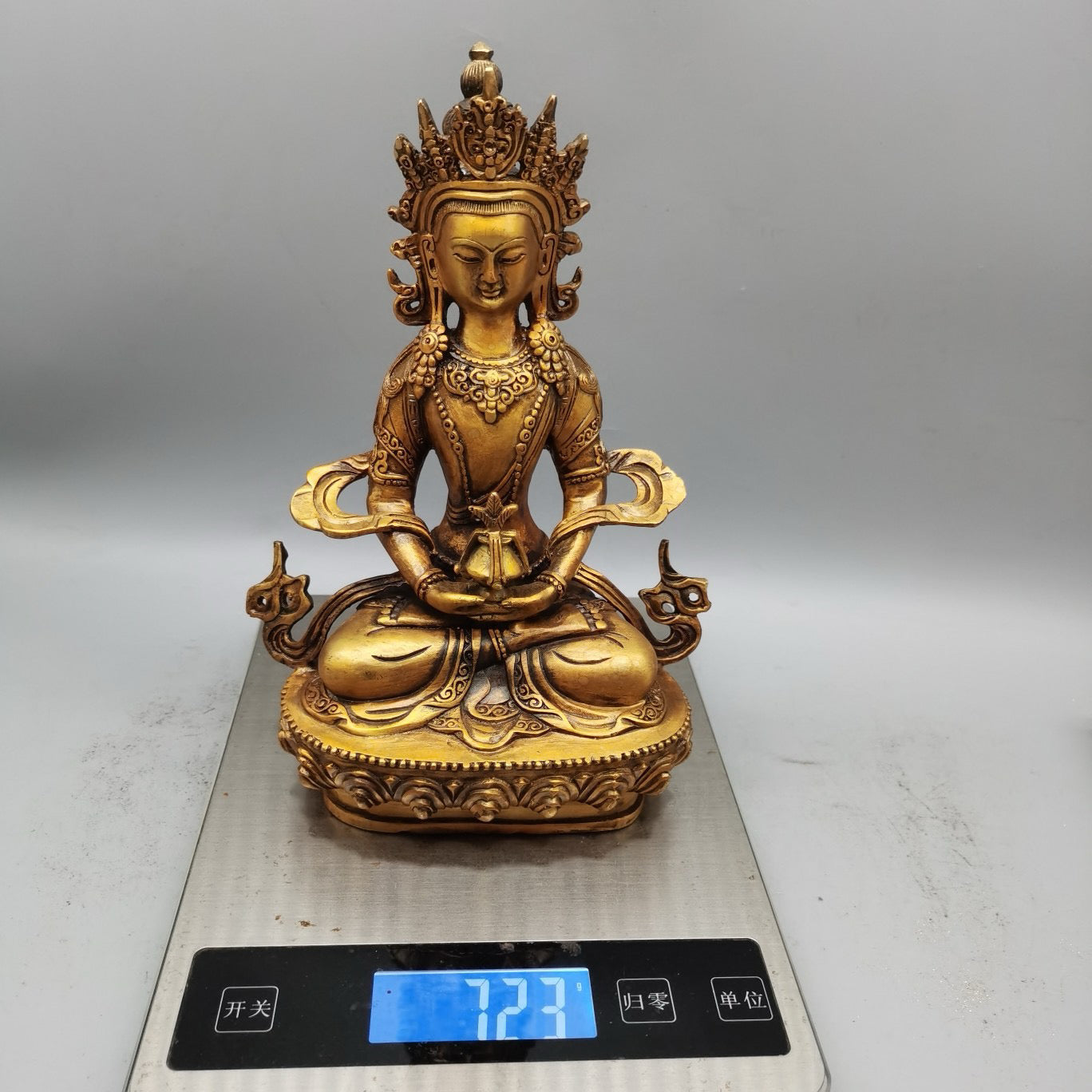 Pure copper gilded Buddha statue