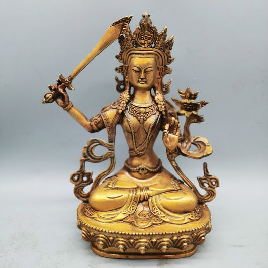 Pure copper gilded Buddha statue