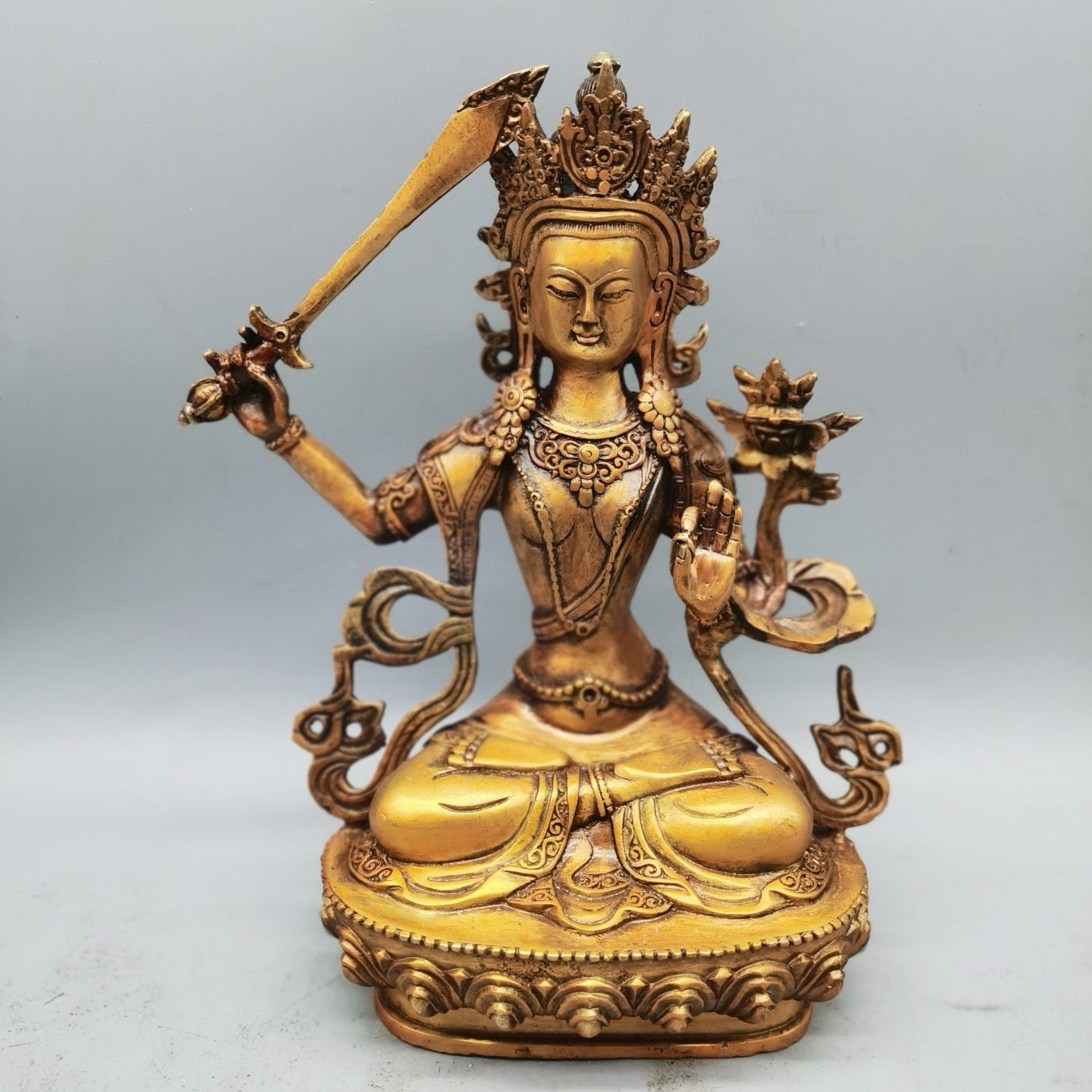 Pure copper gilded Buddha statue