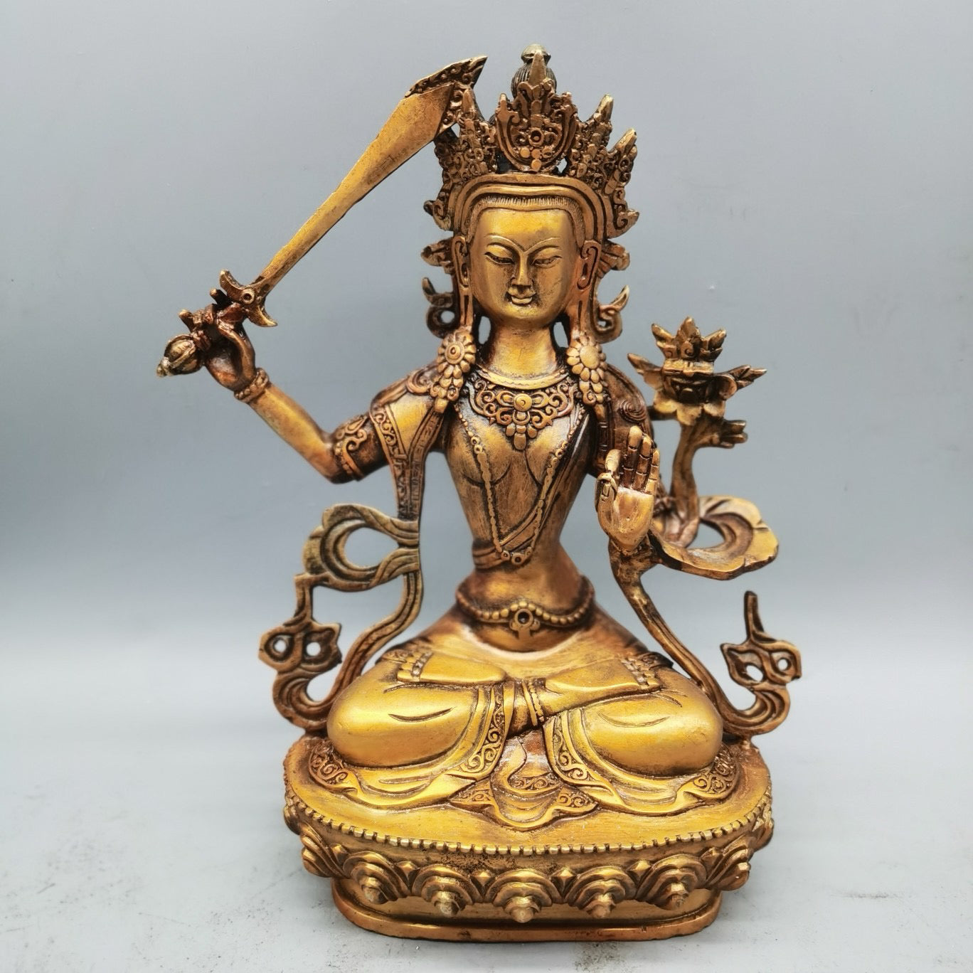 Pure copper gilded Buddha statue