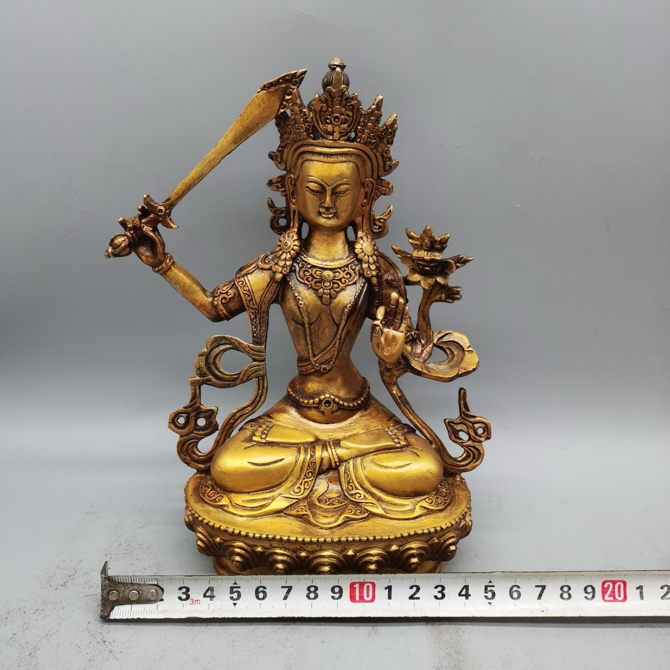 Pure copper gilded Buddha statue