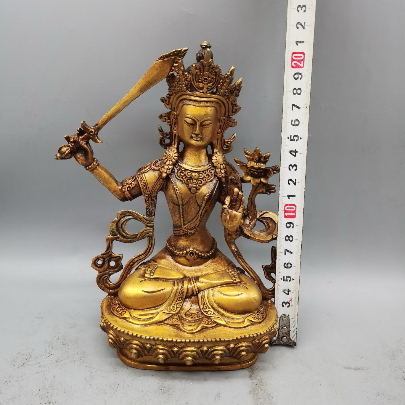 Pure copper gilded Buddha statue