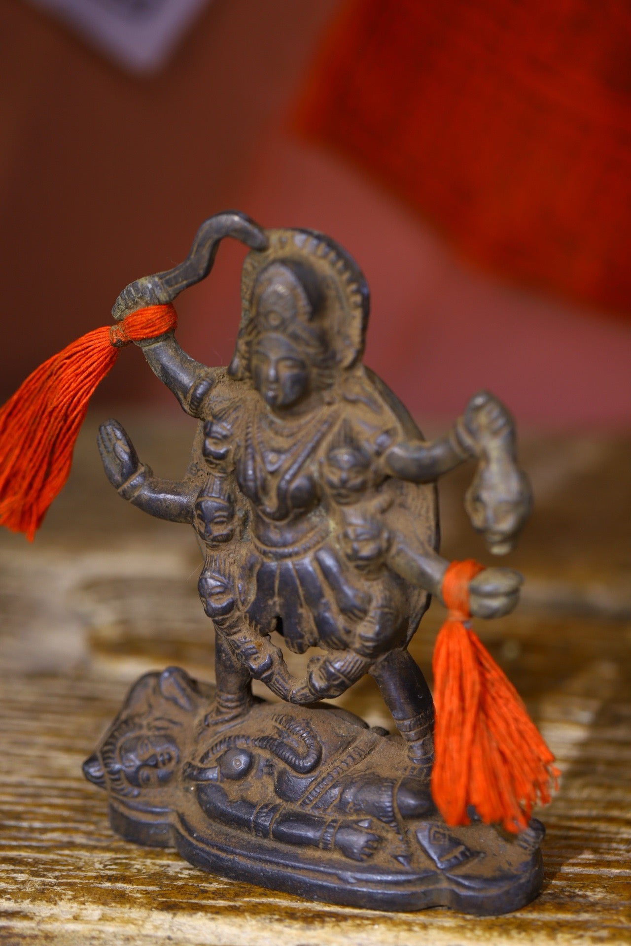 Copper body pure handmade hammering and carving of old Buddha statues