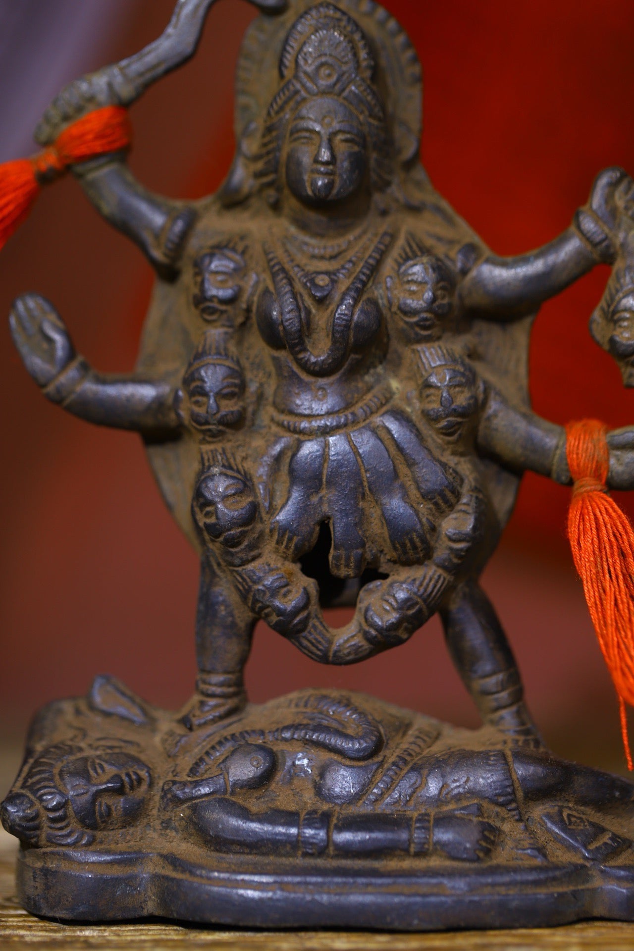 Copper body pure handmade hammering and carving of old Buddha statues