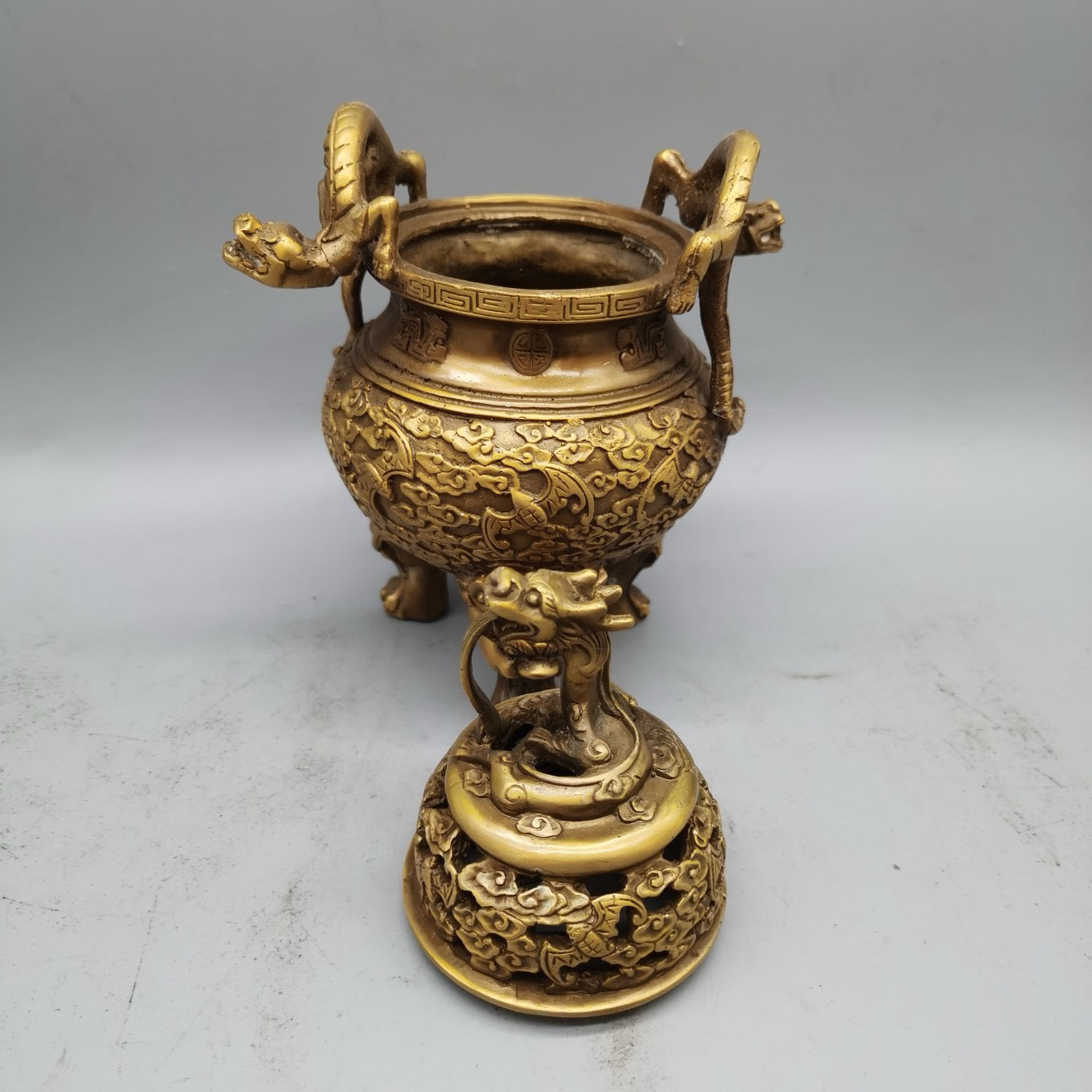 Brass faucet incense burner ornament