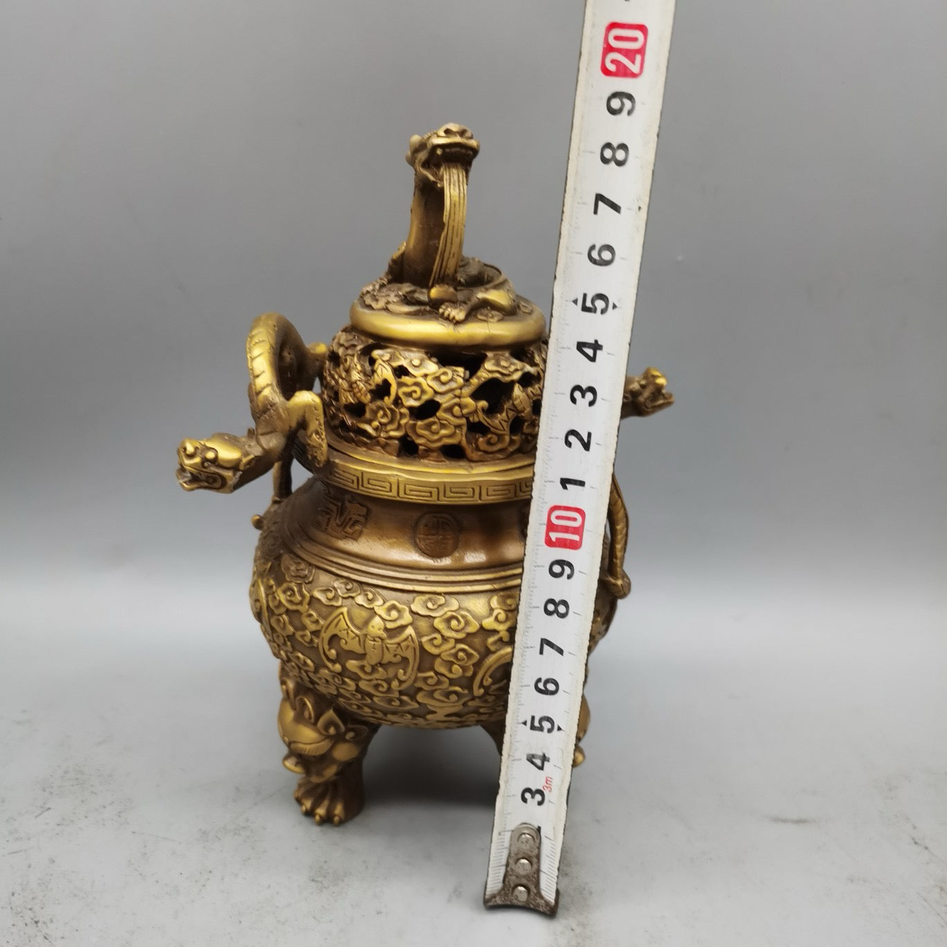 Brass faucet incense burner ornament