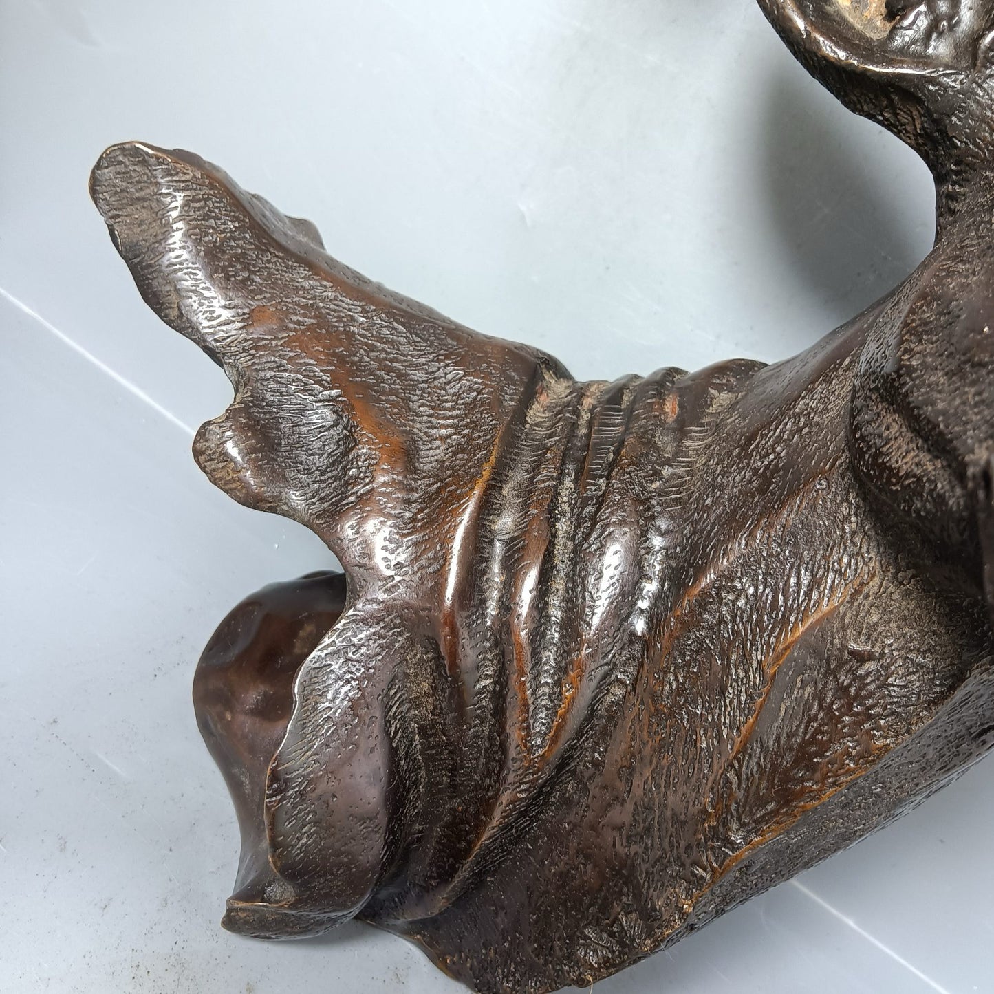 Chinese antique pure copper deer head ornament