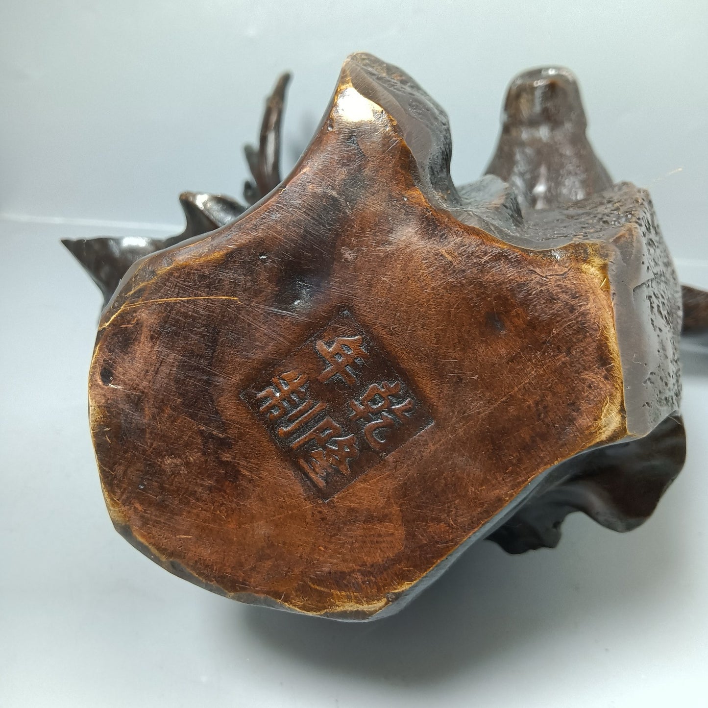 Chinese antique pure copper deer head ornament