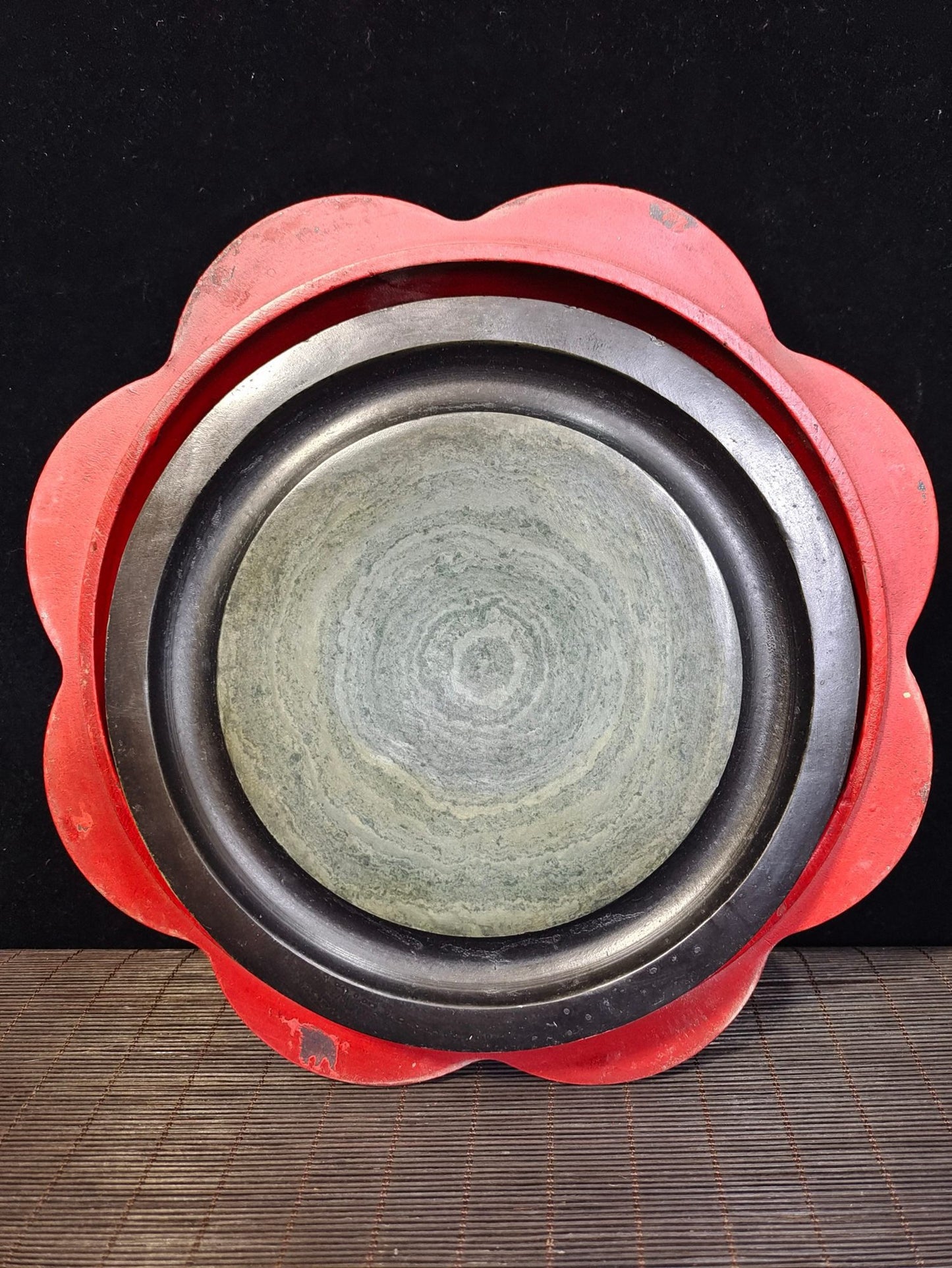 Lacquerware painted box packaged elegant inkstone