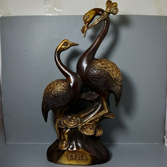 Chinese Antique Pure Copper Centennial Good Match Ornament