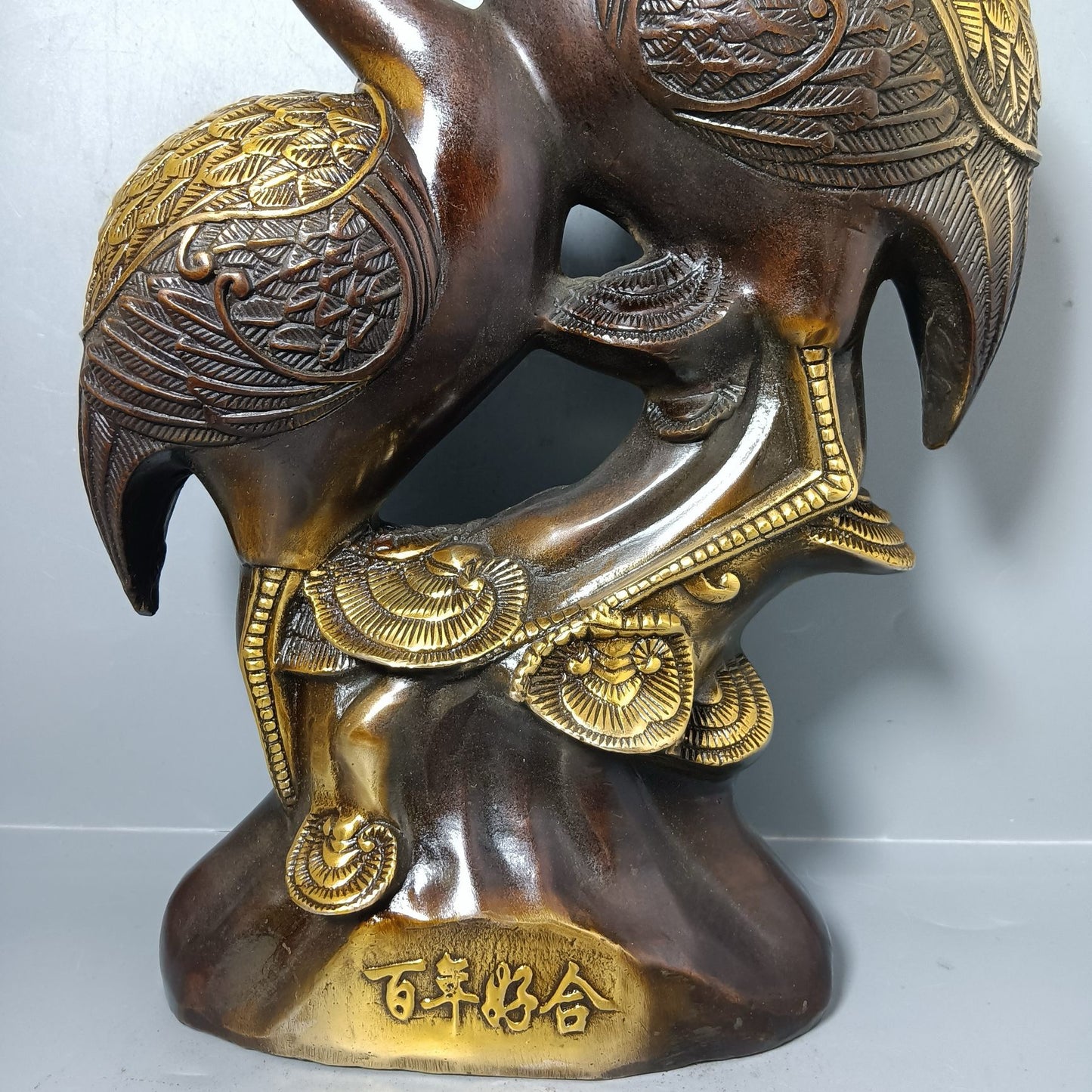 Chinese Antique Pure Copper Centennial Good Match Ornament