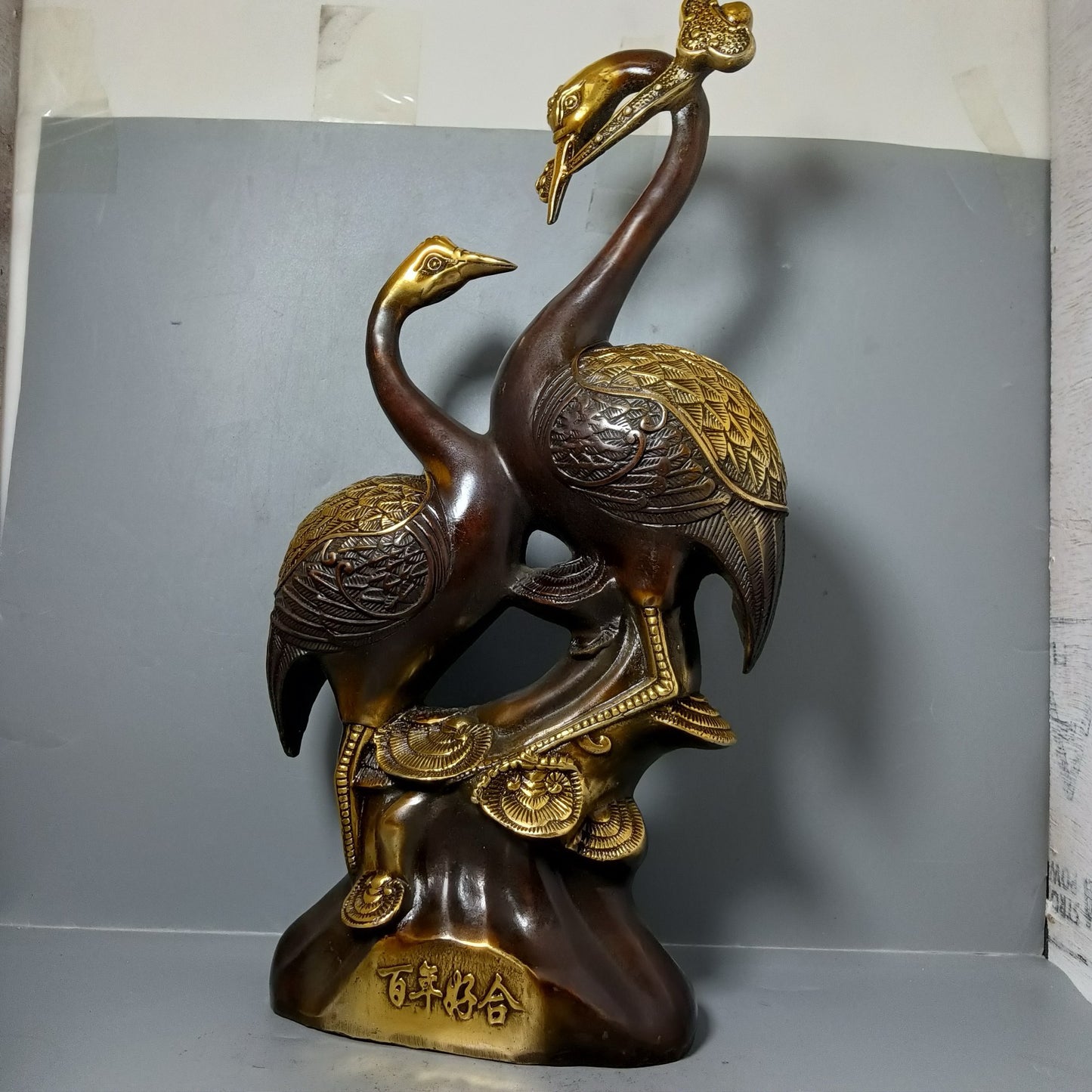 Chinese Antique Pure Copper Centennial Good Match Ornament
