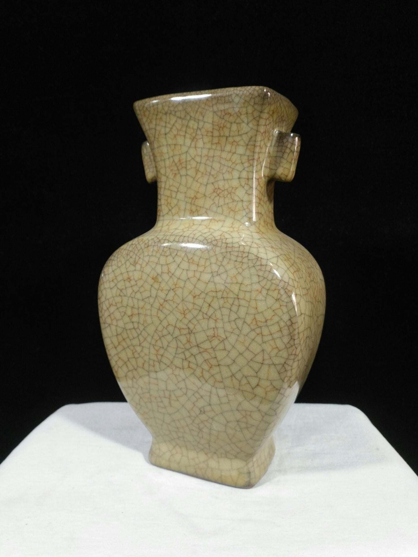Ceramic yellow glazed wine vessel