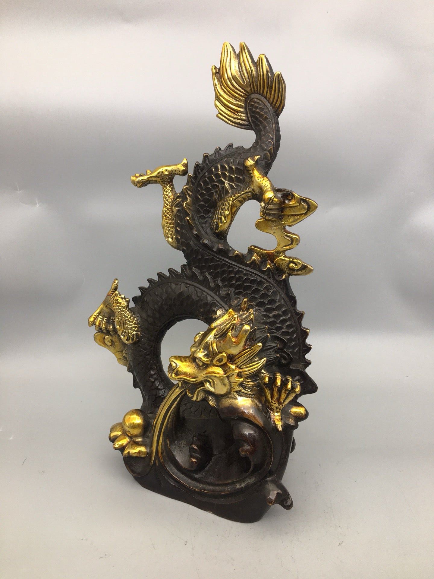 Pure copper standing dragon ornaments