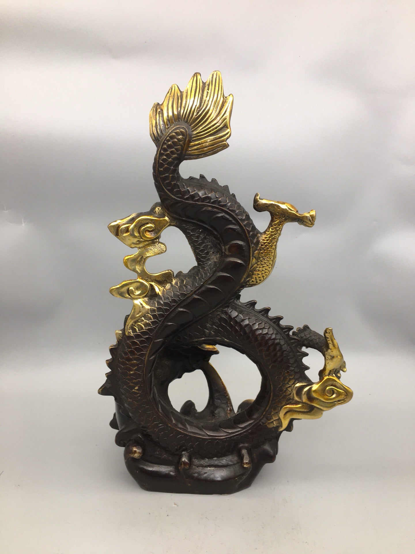 Pure copper standing dragon ornaments