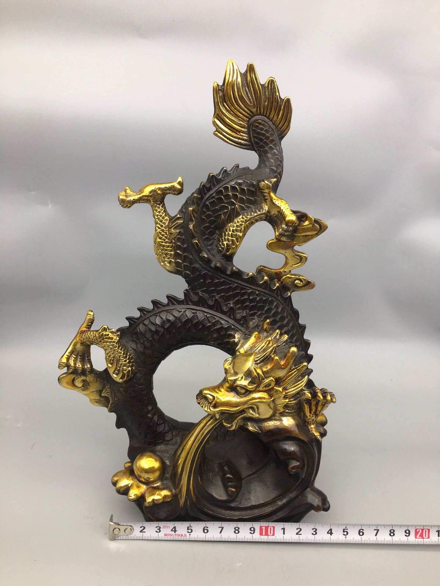 Pure copper standing dragon ornaments