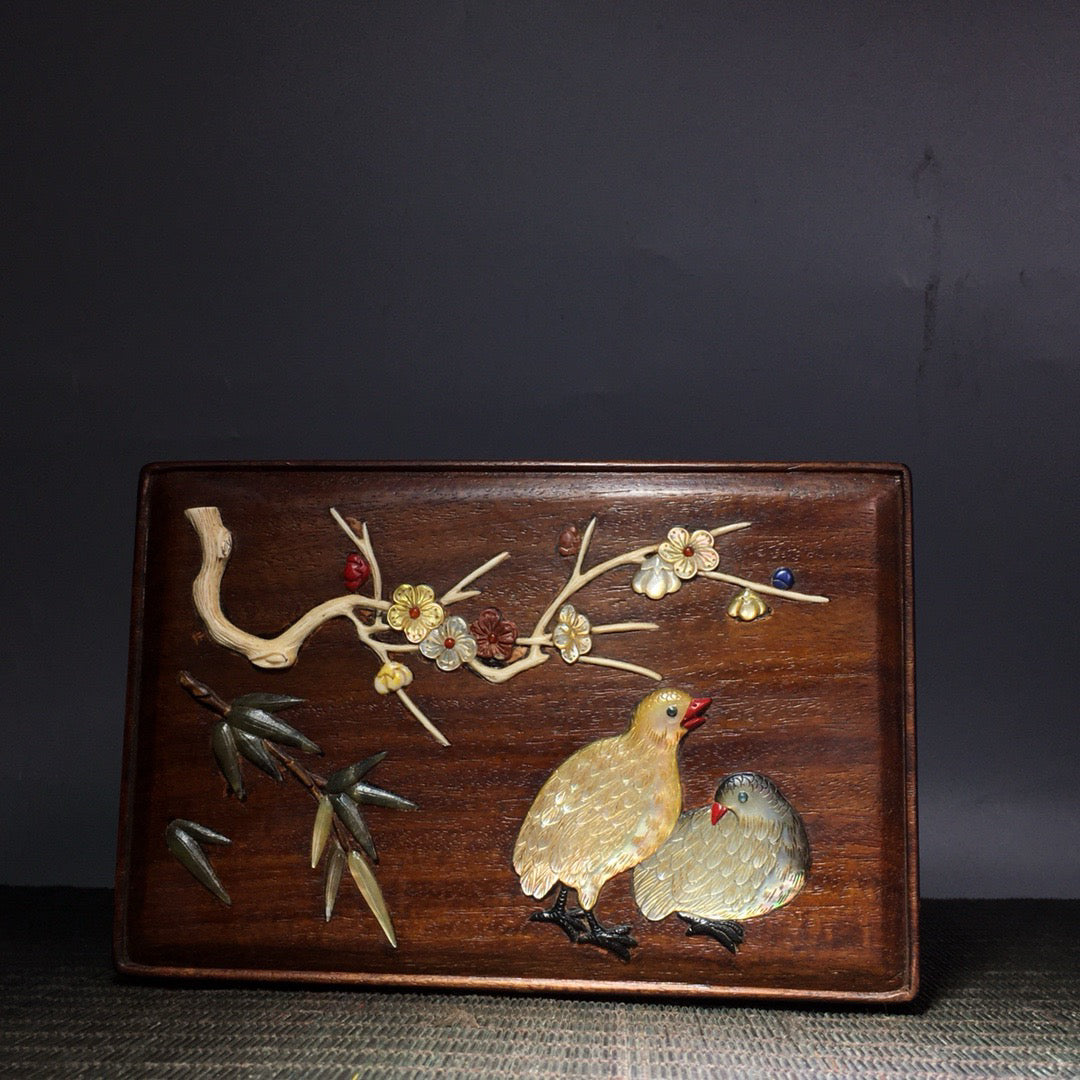Hua Li Mu Bai Bao inlaid multi treasure box